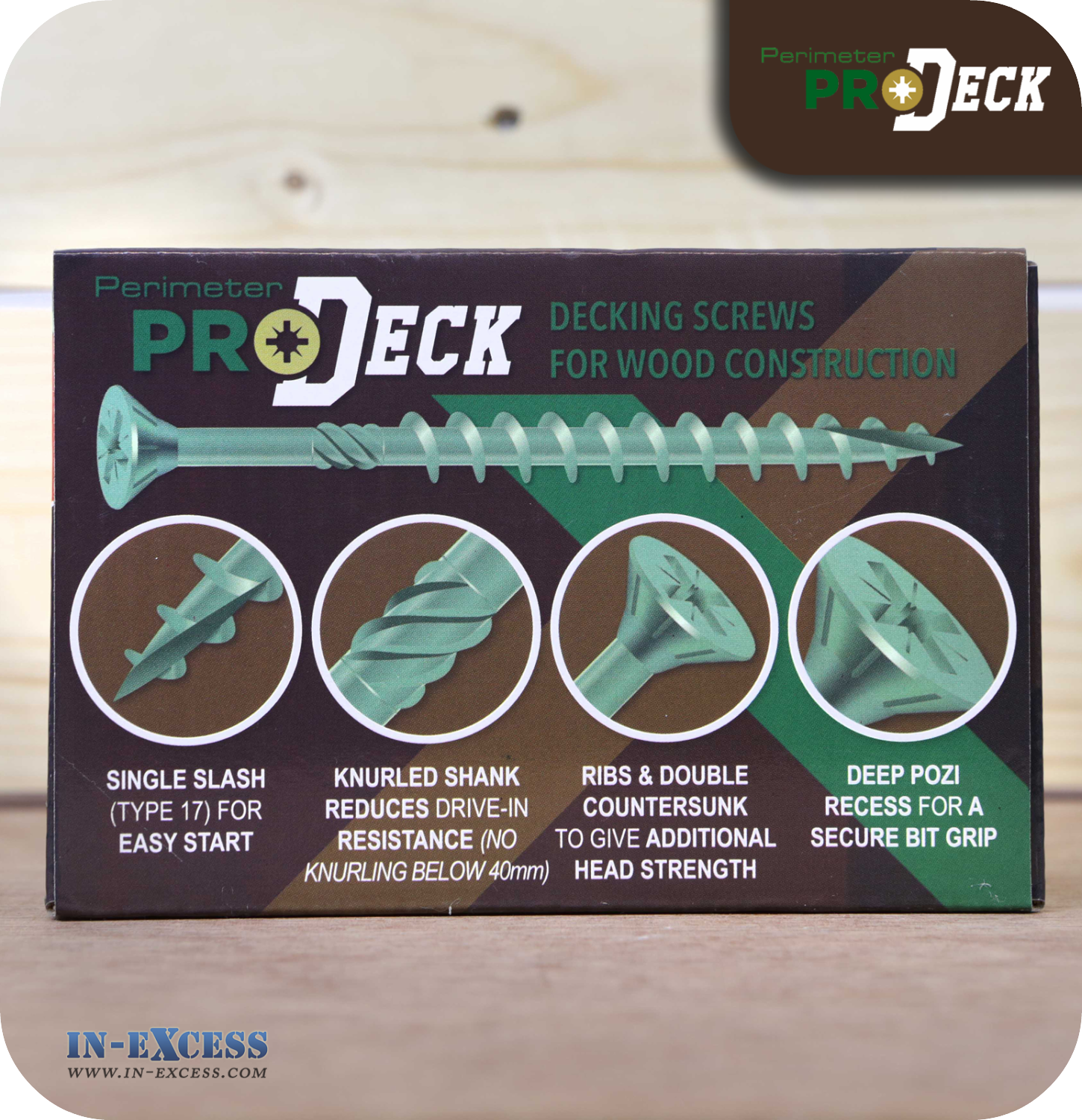 Perimeter ProDeck Decking Screws 4.5 x 50mm - Pack of 200