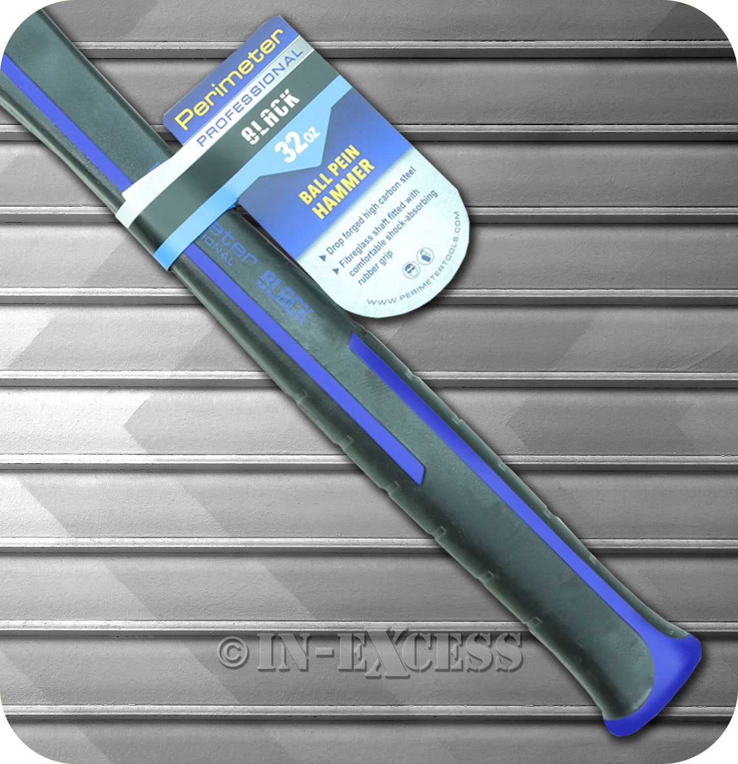Perimeter Professional Black Drop Forged High Carbon Steel Ball Pein Hammer - 32oz