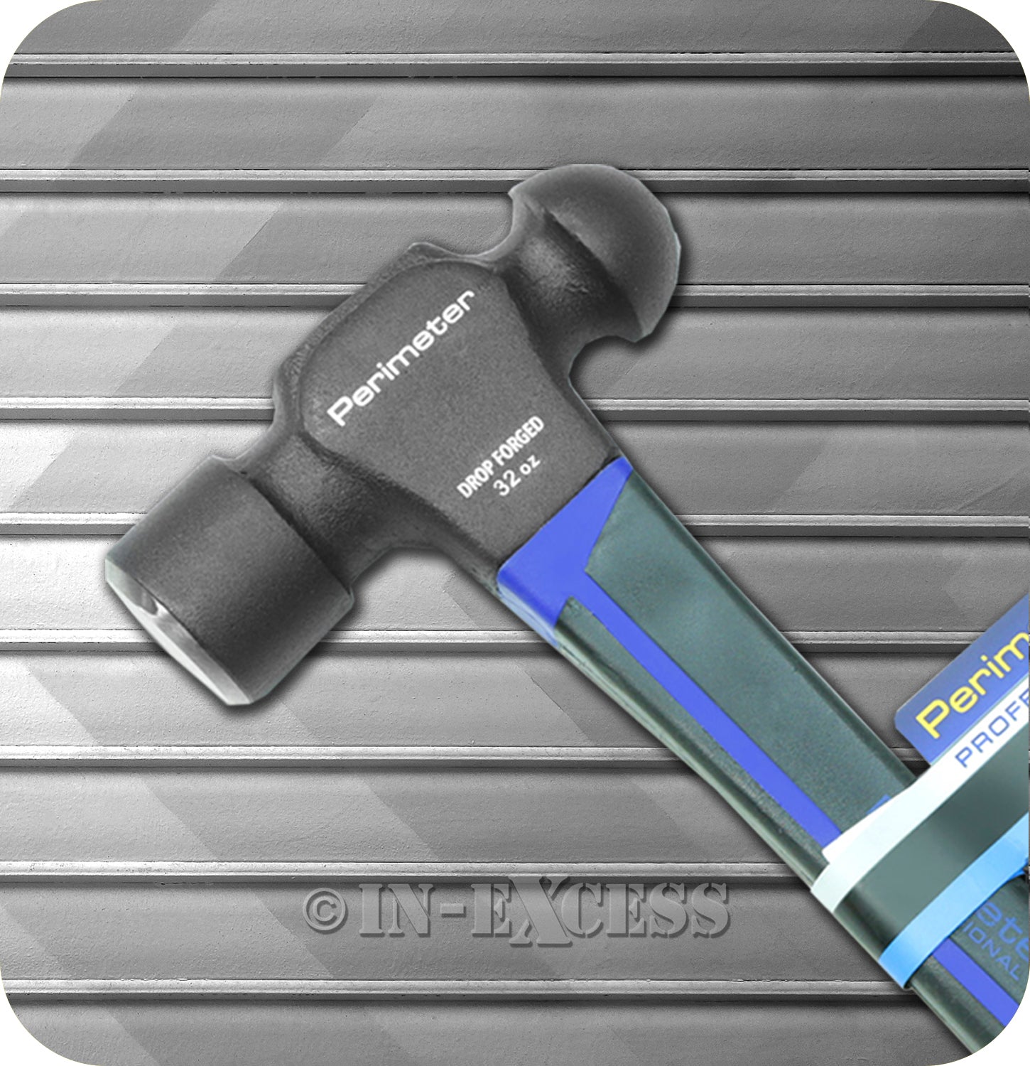 Perimeter Professional Black Drop Forged High Carbon Steel Ball Pein Hammer - 32oz