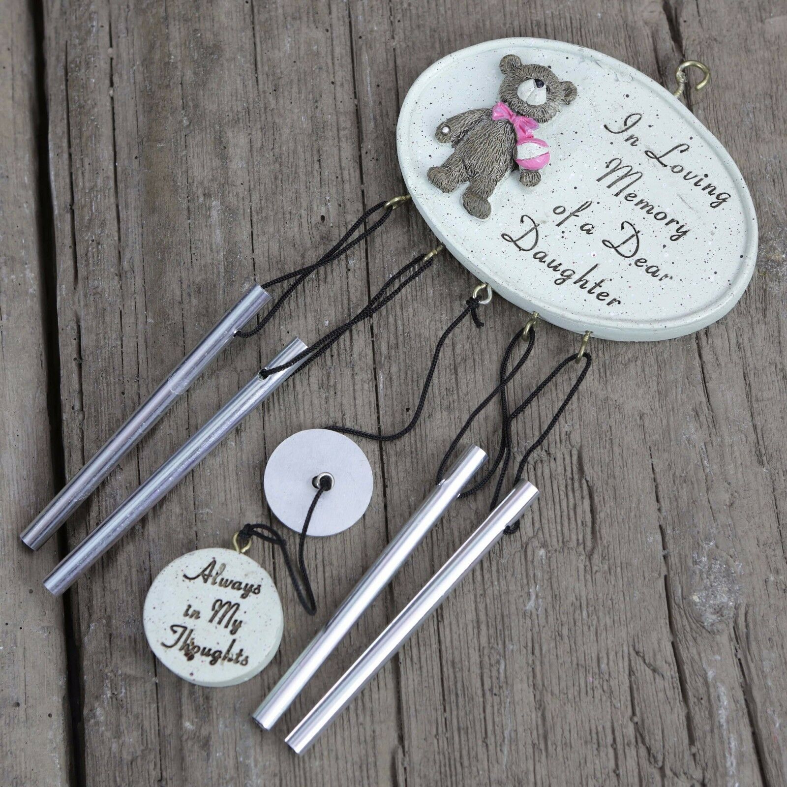 David Fischhoff Grave Memorial Wind Chime Stone Ornament - Daughter