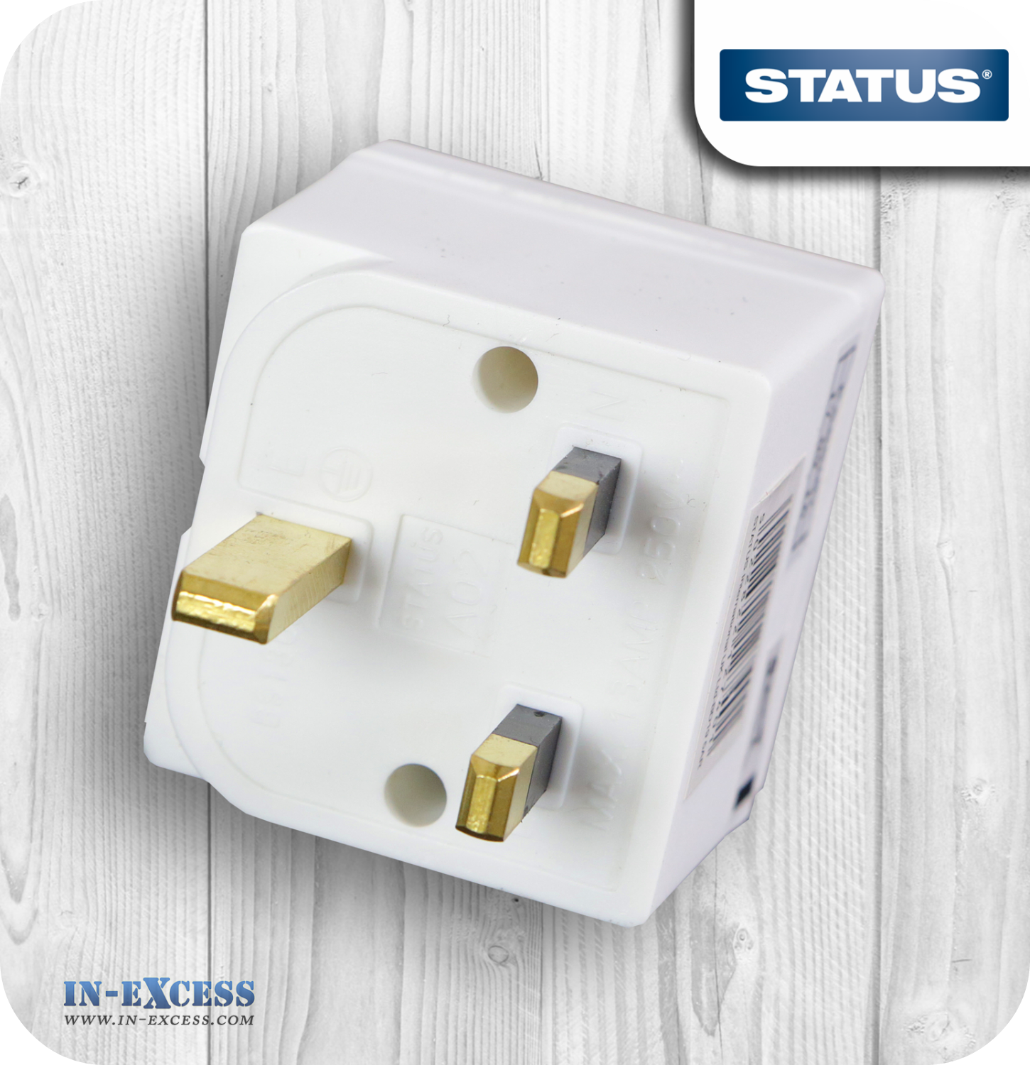 Status 2 Way Plug Socket Adaptor