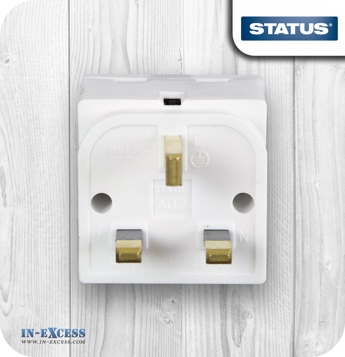 Status 2 Way Plug Socket Adaptor