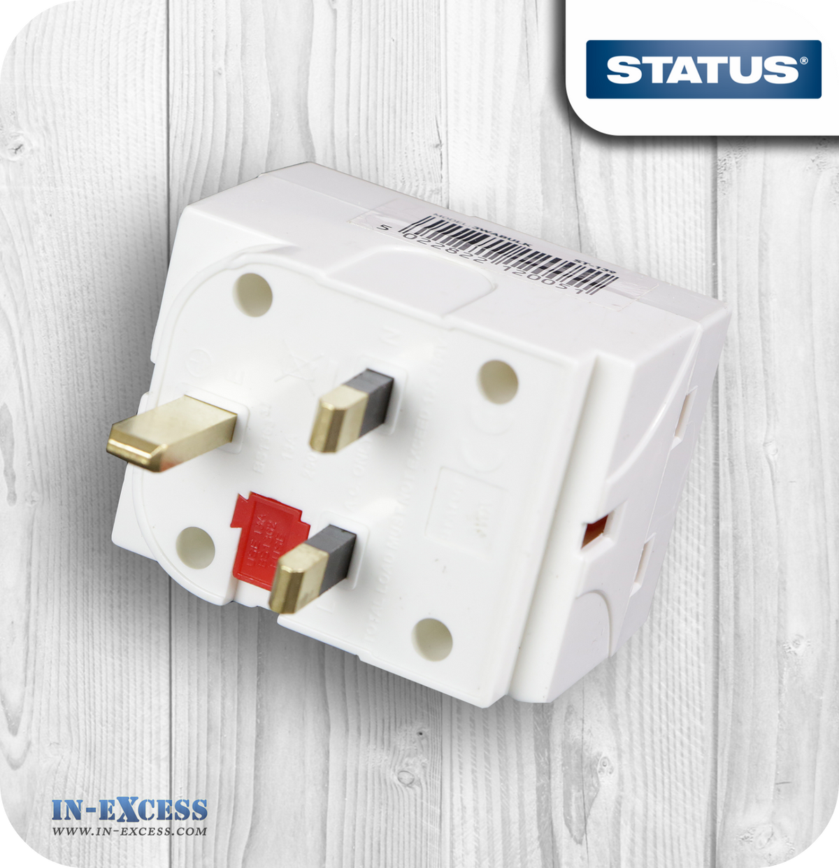 Status 3 Way Fused Plug Socket Adaptor