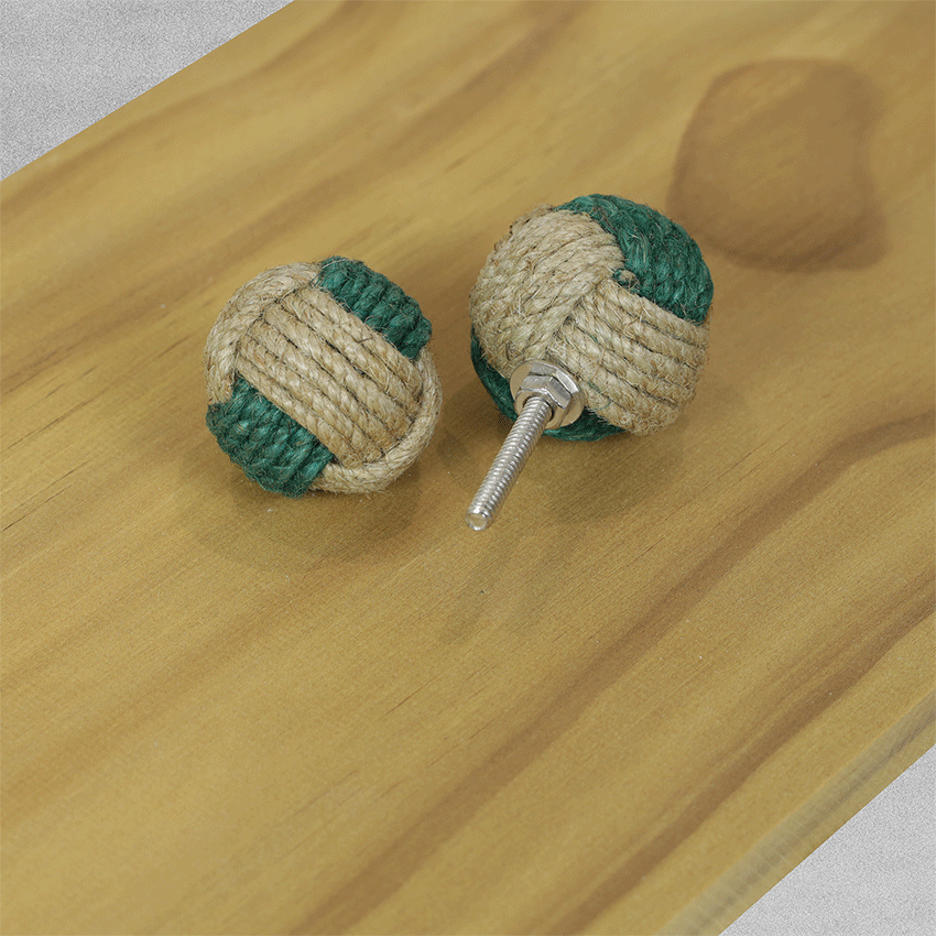 Woven Cupboard Door / Drawer Knob - 40mm Width