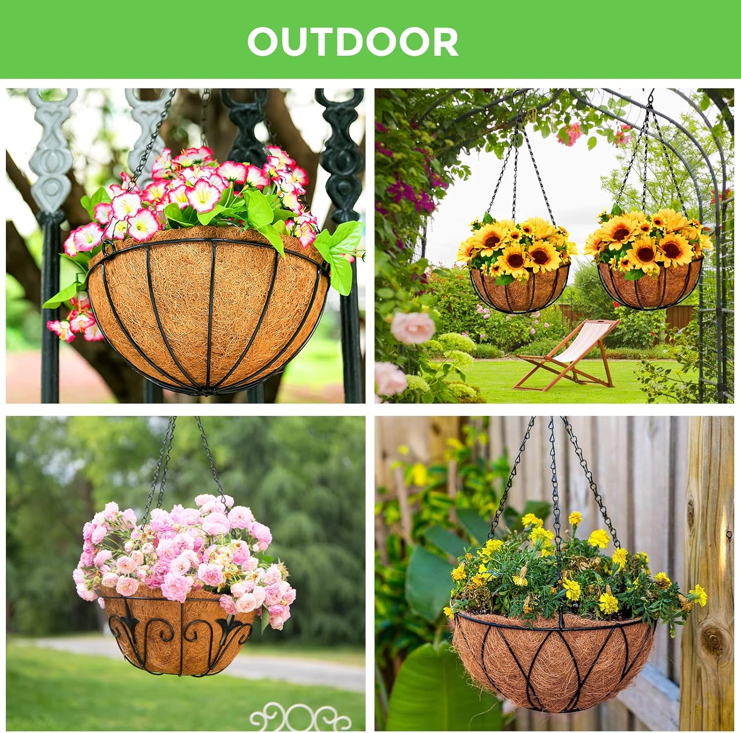 Down to Earth Coco Liners for Hanging Baskets - various sizes