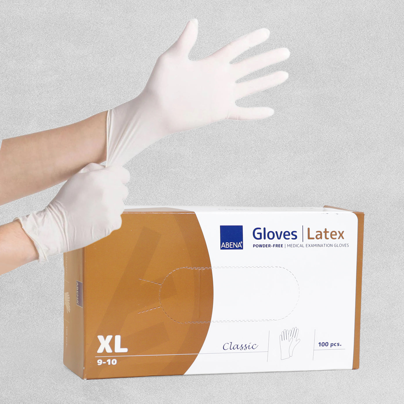 Abena Latex Gloves Disposable Strong Powder-free 100 pcs XL