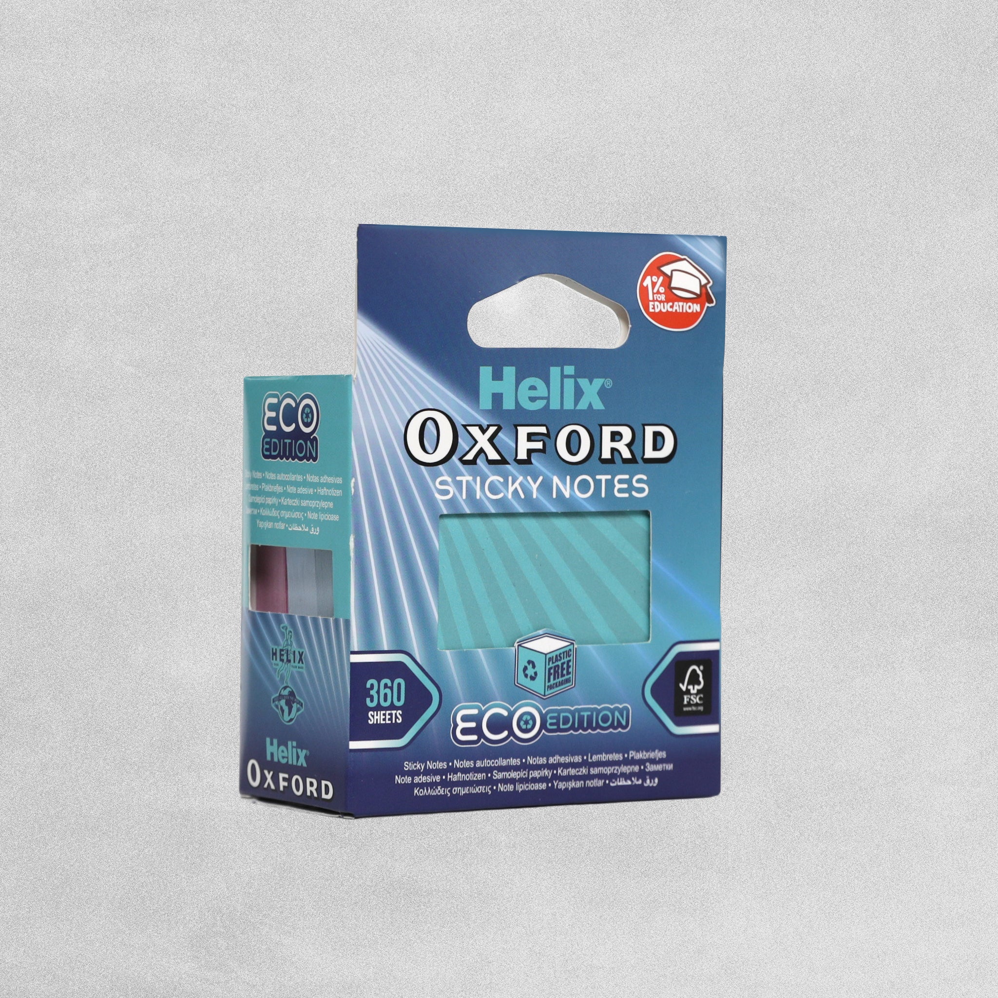 Helix Oxford Sticky Notes - 360 Sheets Various Colours