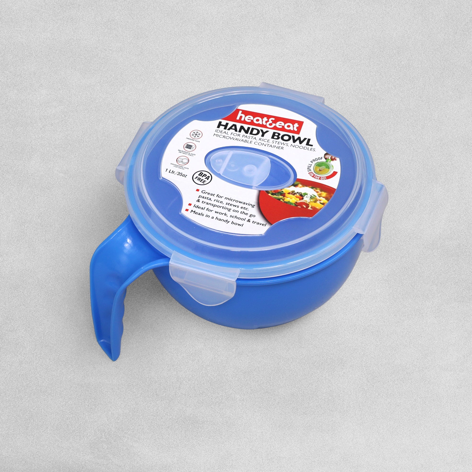 Heat & Eat Handy Microwave Bowl - 1 Litre - Assorted Colours