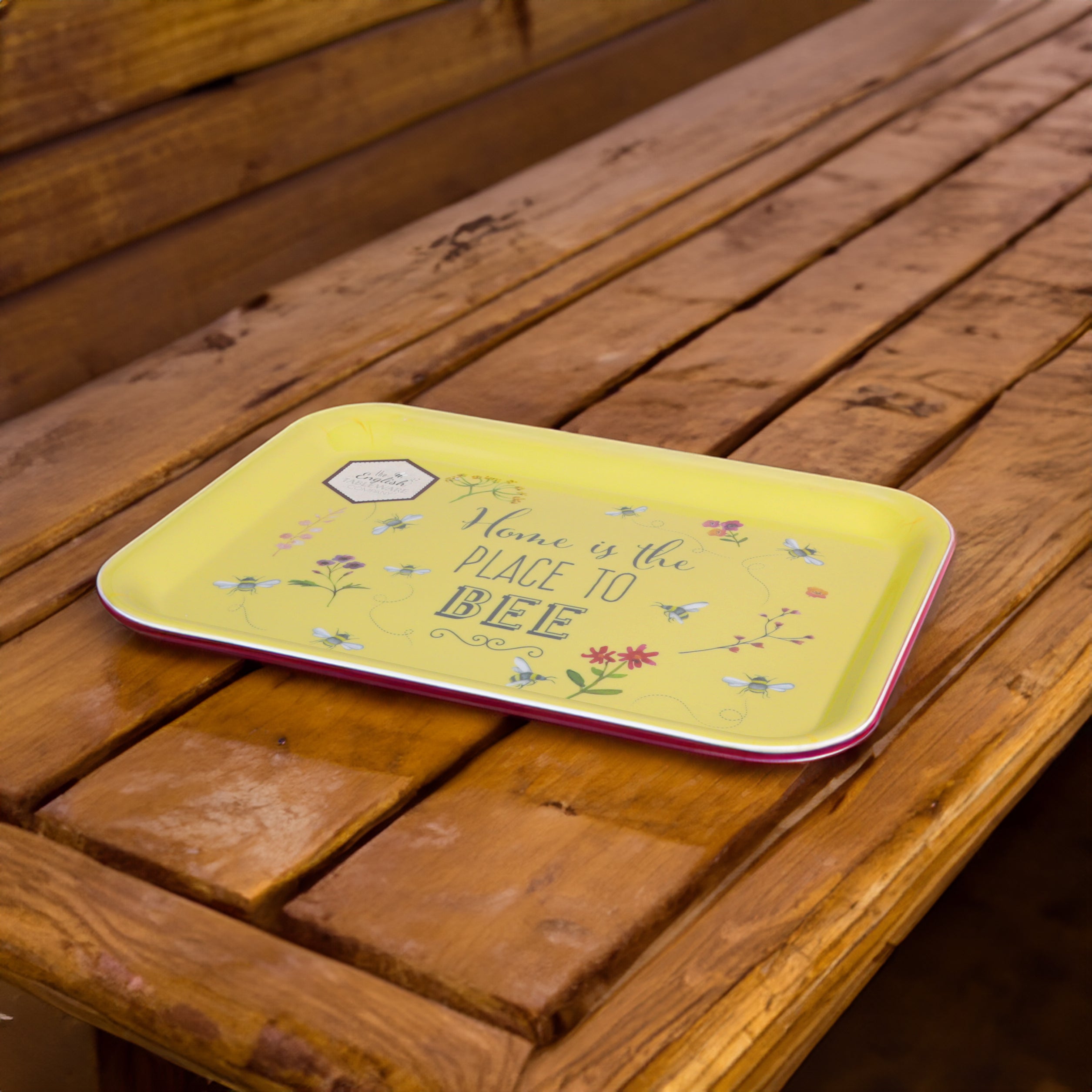 English Tableware Company 'Home is the Place to Bee' Large Melamine Gloss Tray