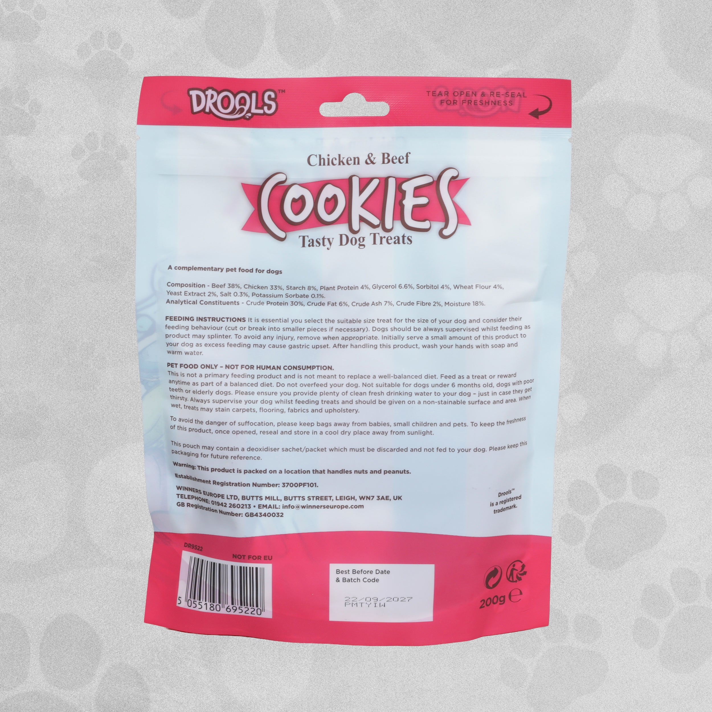 Drools Cookies Tasty Dog Treats 200g Various Flavours