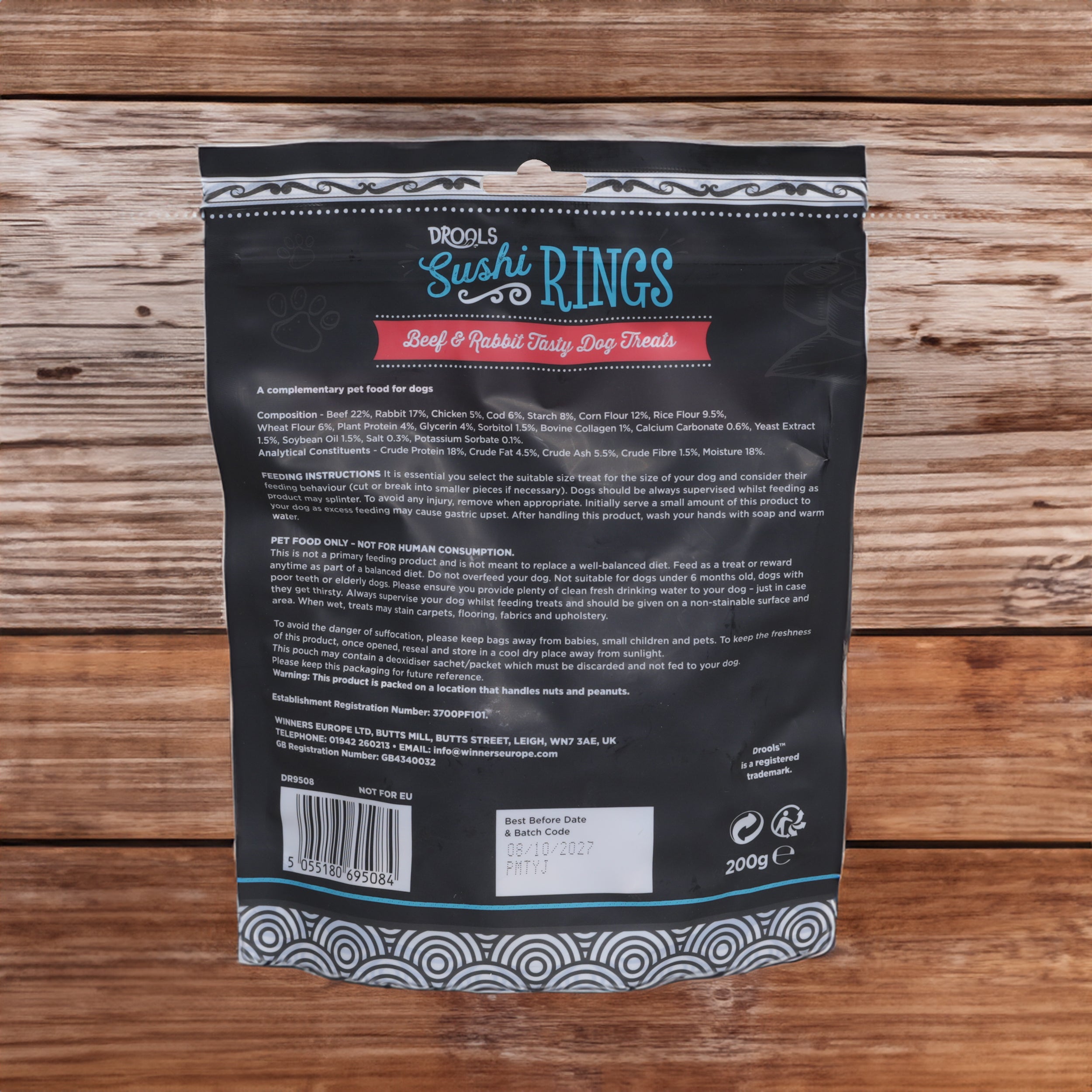 Drools Sushi Rings Tasty Dog Treats 200g Various Flavours