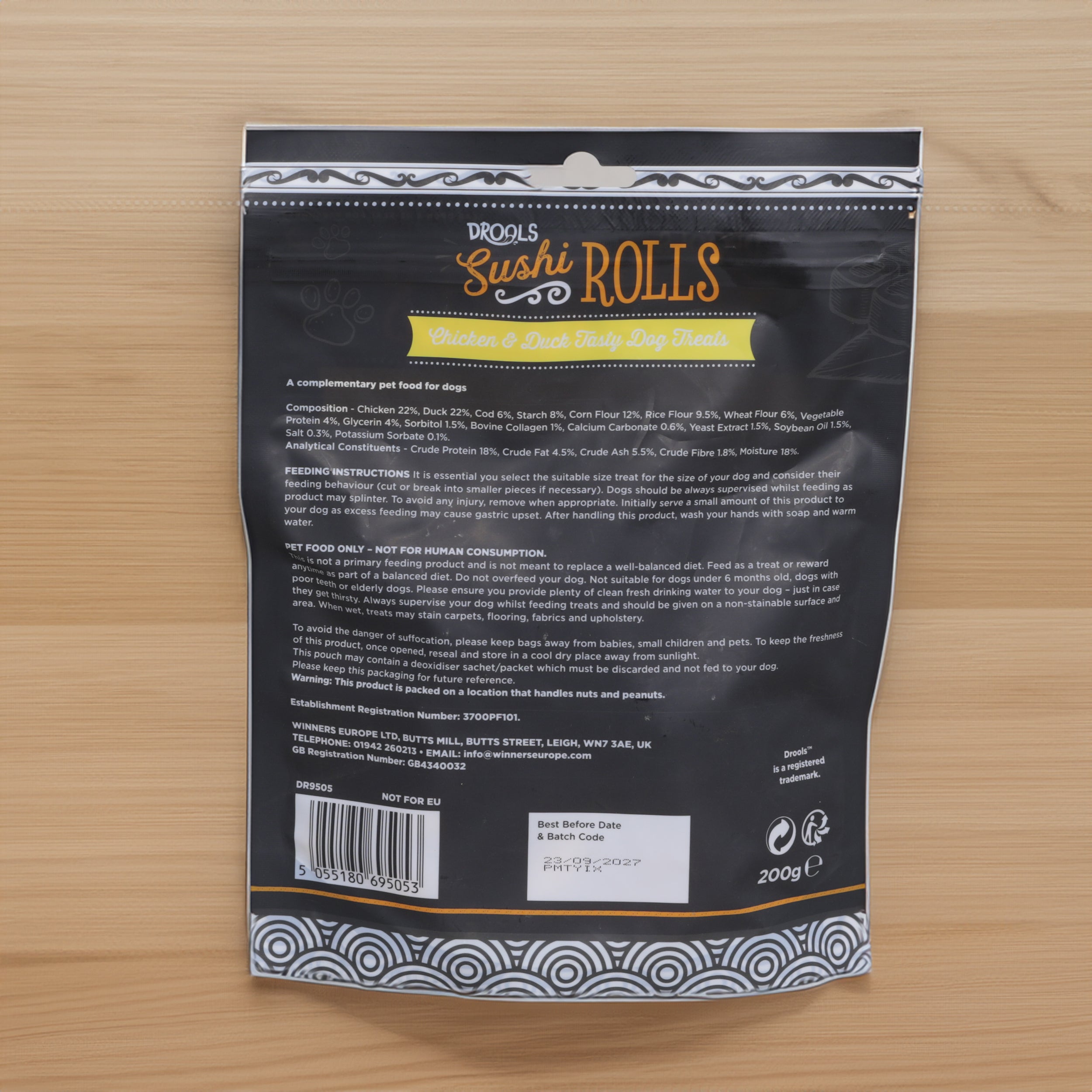 Drools Sushi Rolls Tasty Dog Treats 200g Various Flavours