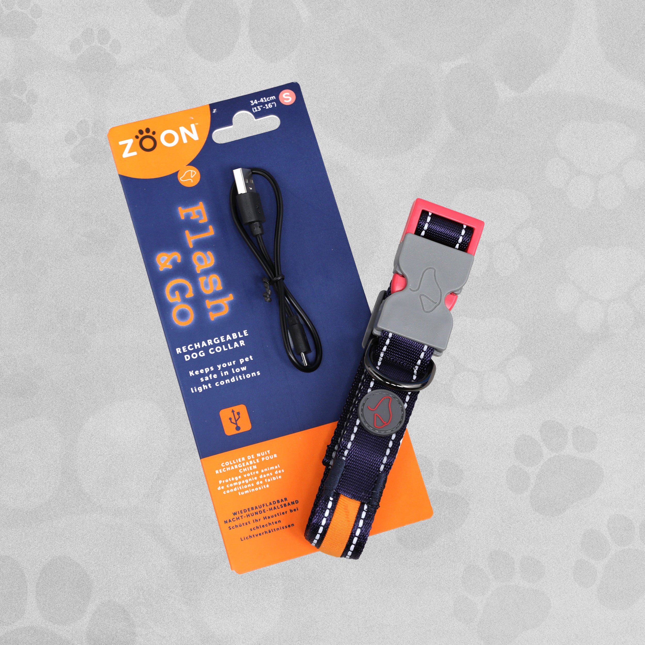 Zoon Flash & Go Light Up Dog Collar - small