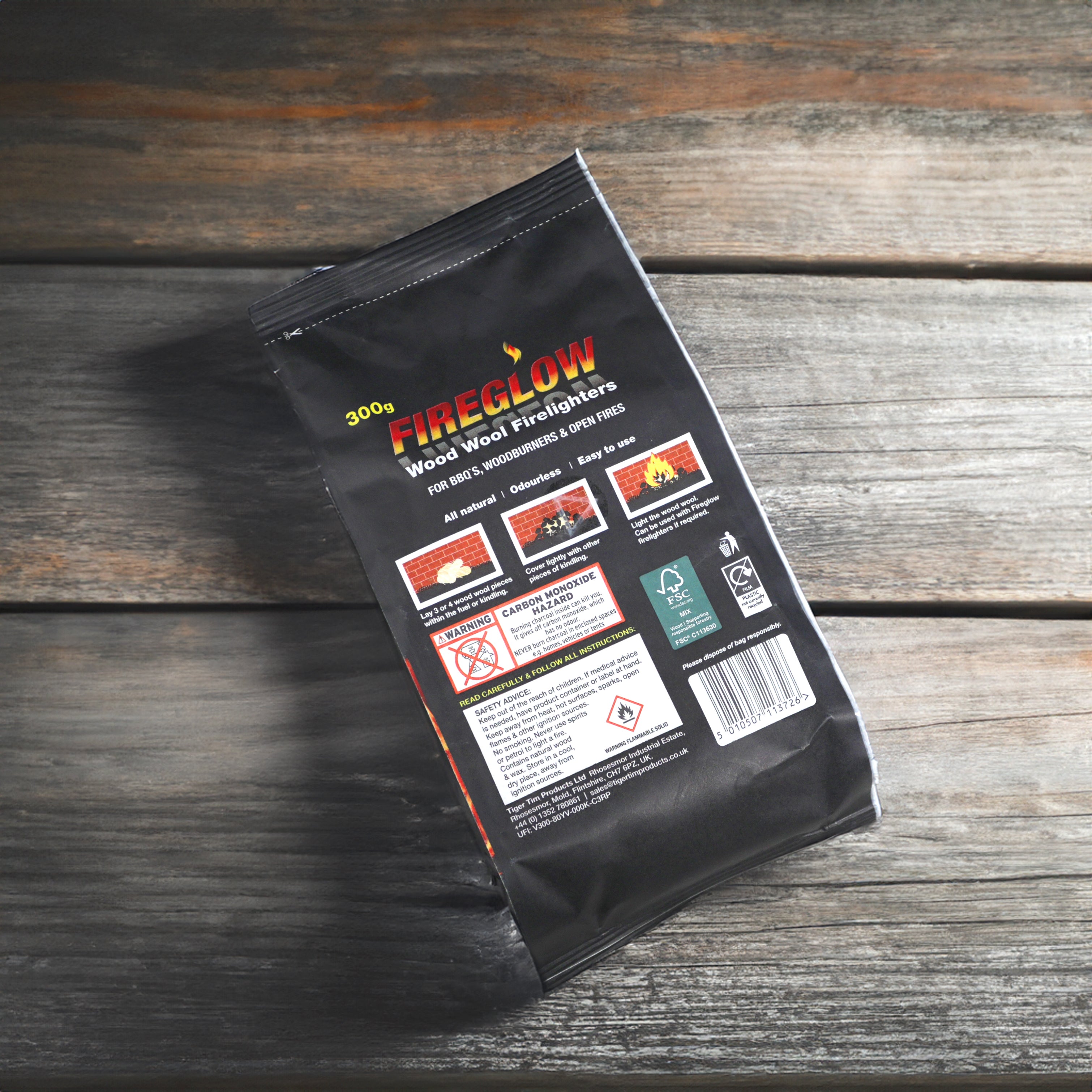 Fireglow Wood Wool Firelighters 300g