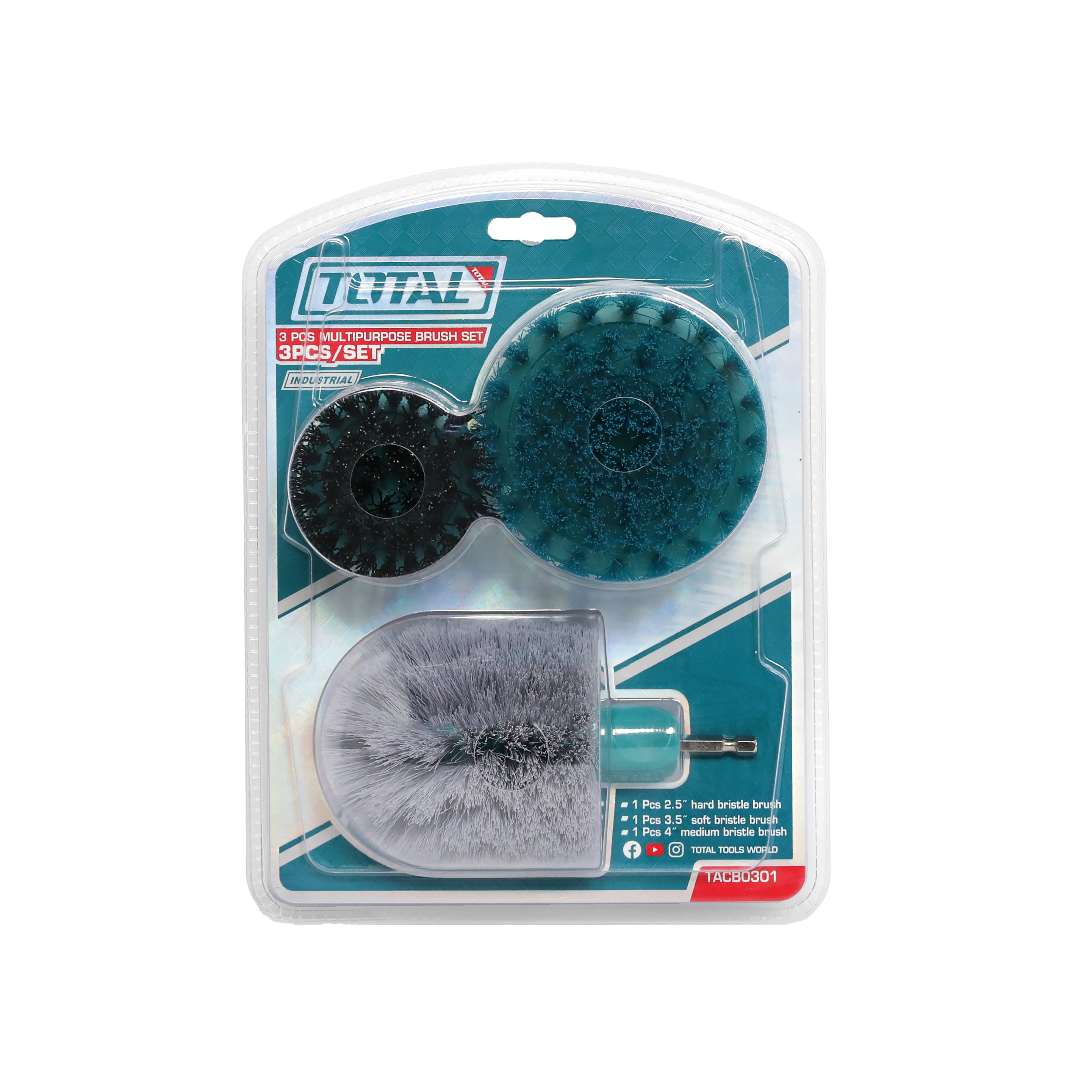 Total Multi Purpose Brush Set - 3pcs - TACB0301