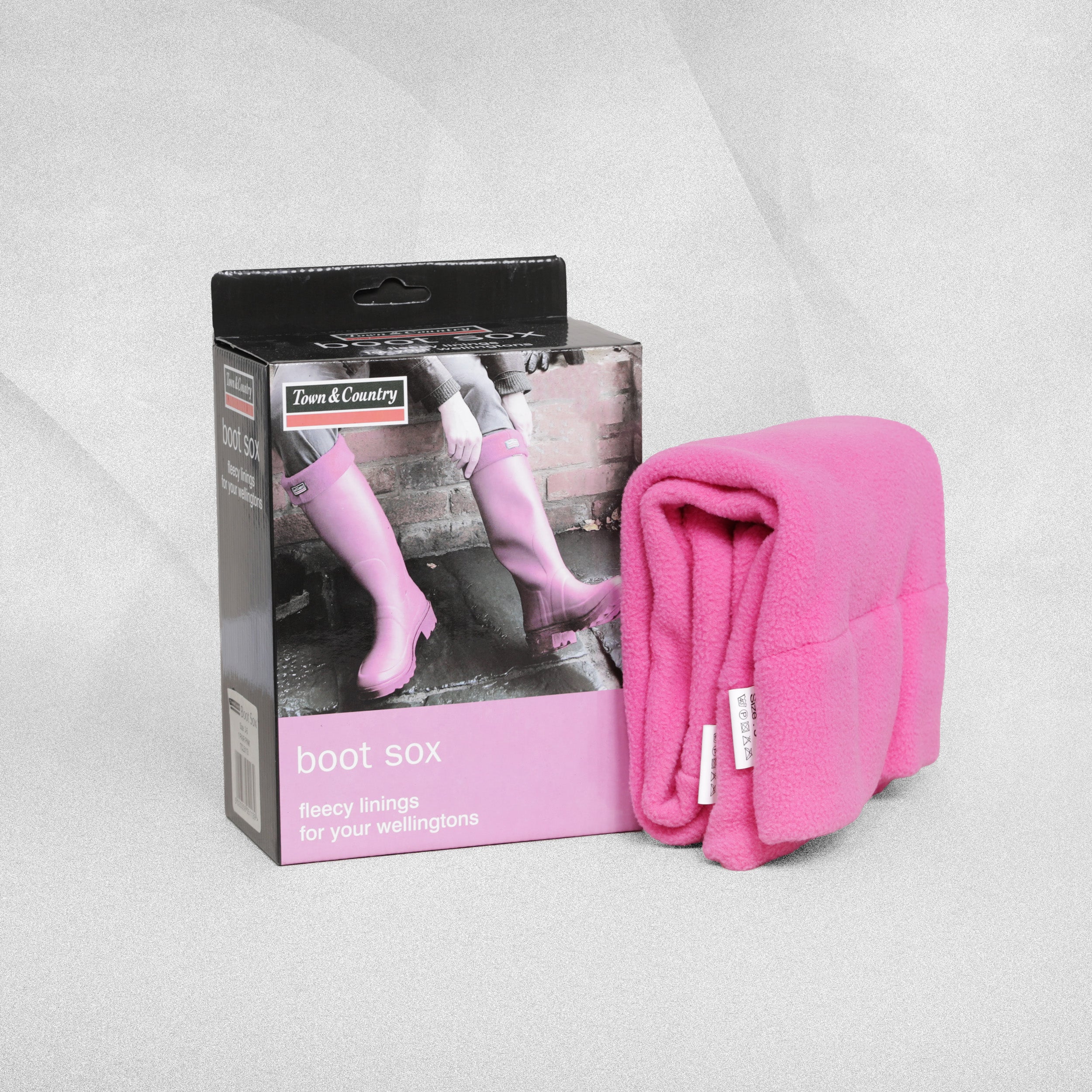 Town & Country Fleece Boot Sox - Wellington Boot Liners - Pink