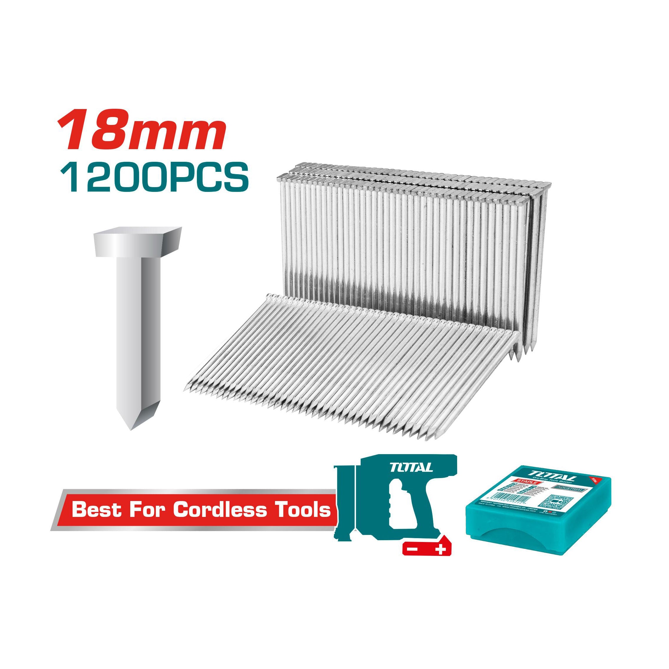 Total Concrete Nails 18mm 1000pcs - TAC12018