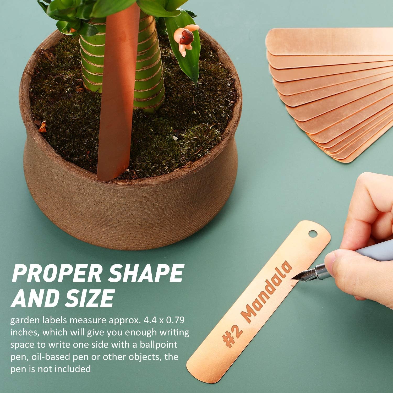 Copper Labels and Ties - 20pcs