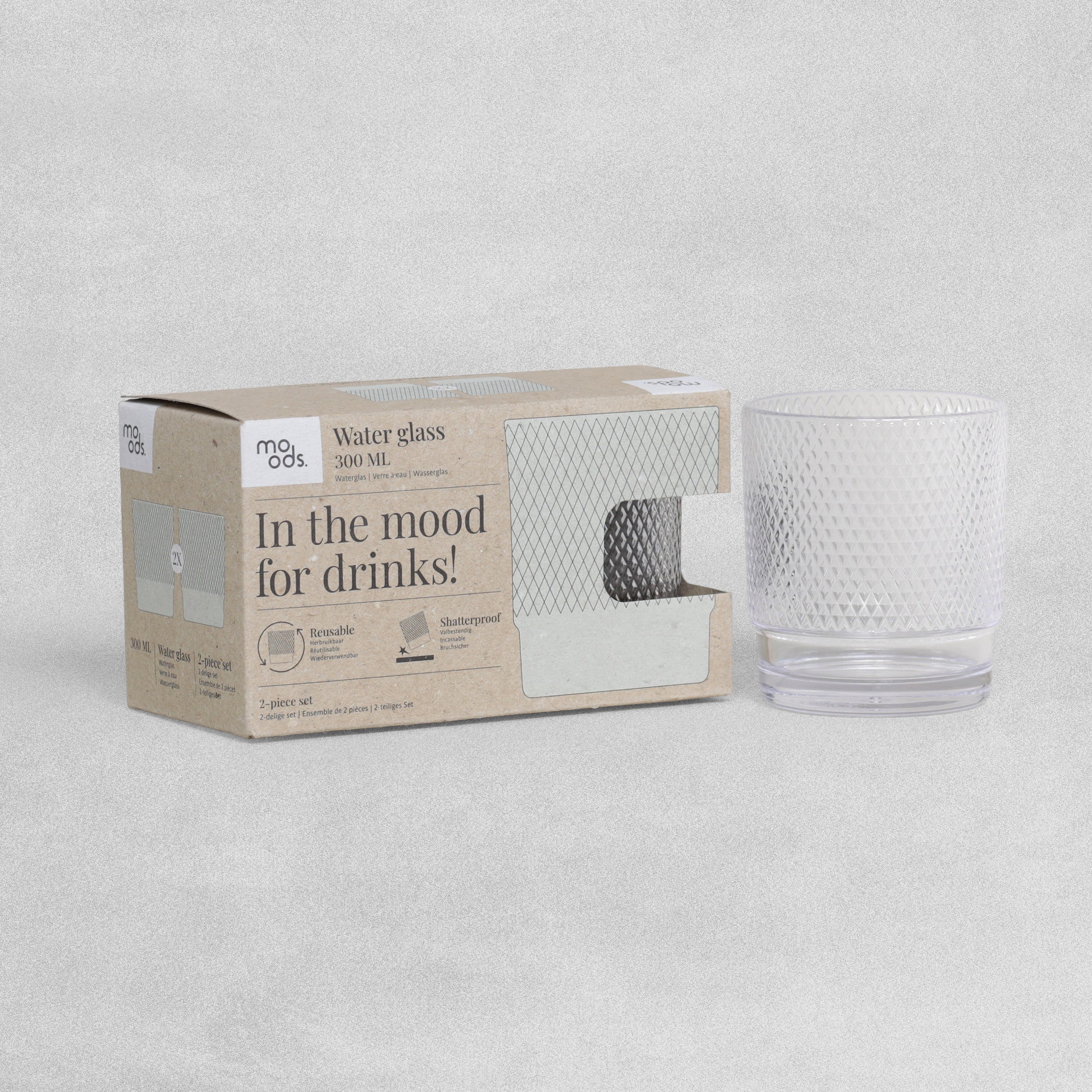 Moods Plastic Drinks Tumbler 2 pcs - Varoius Styles
