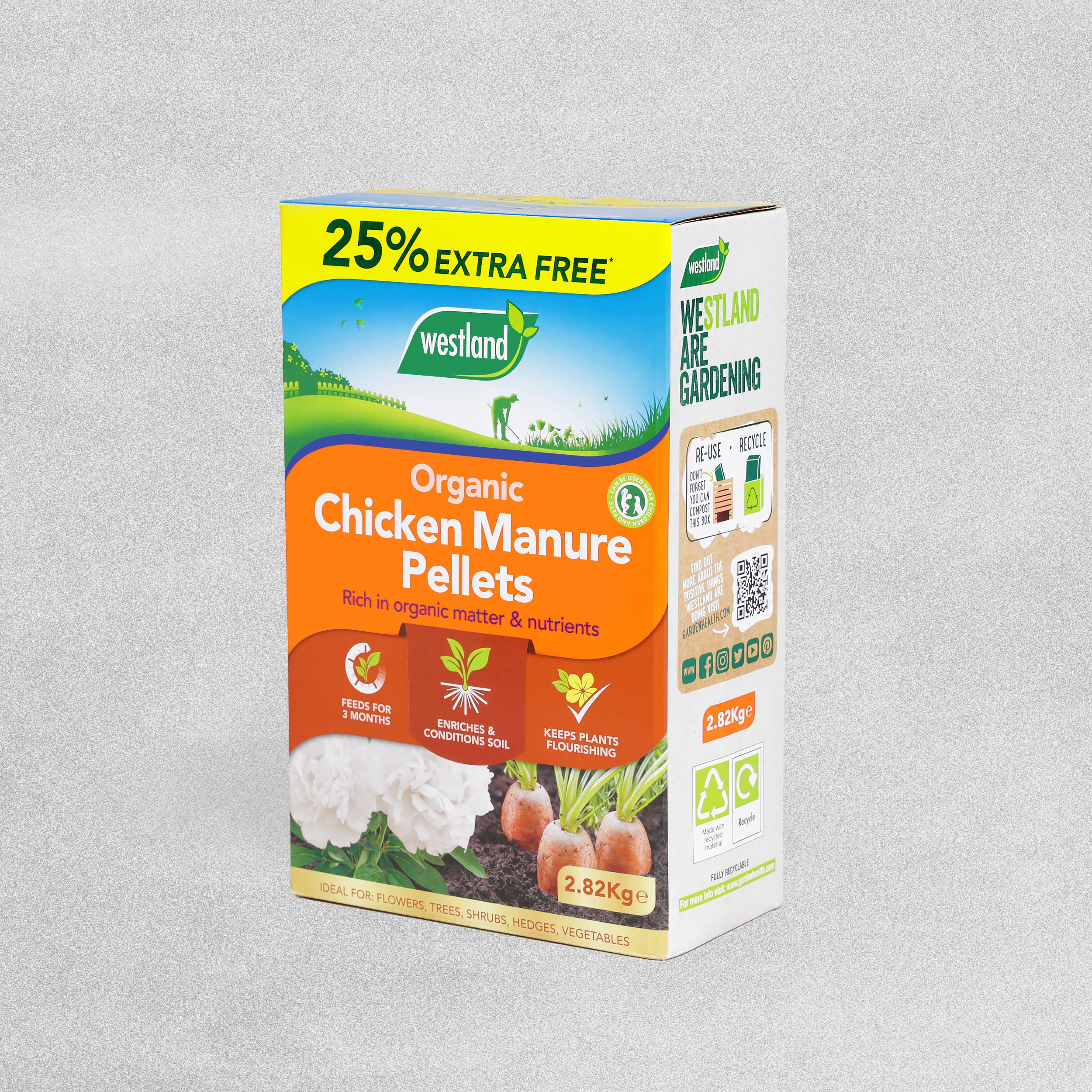Westland Chicken Manure Pellets - 2.25kg + 25% Extra Free