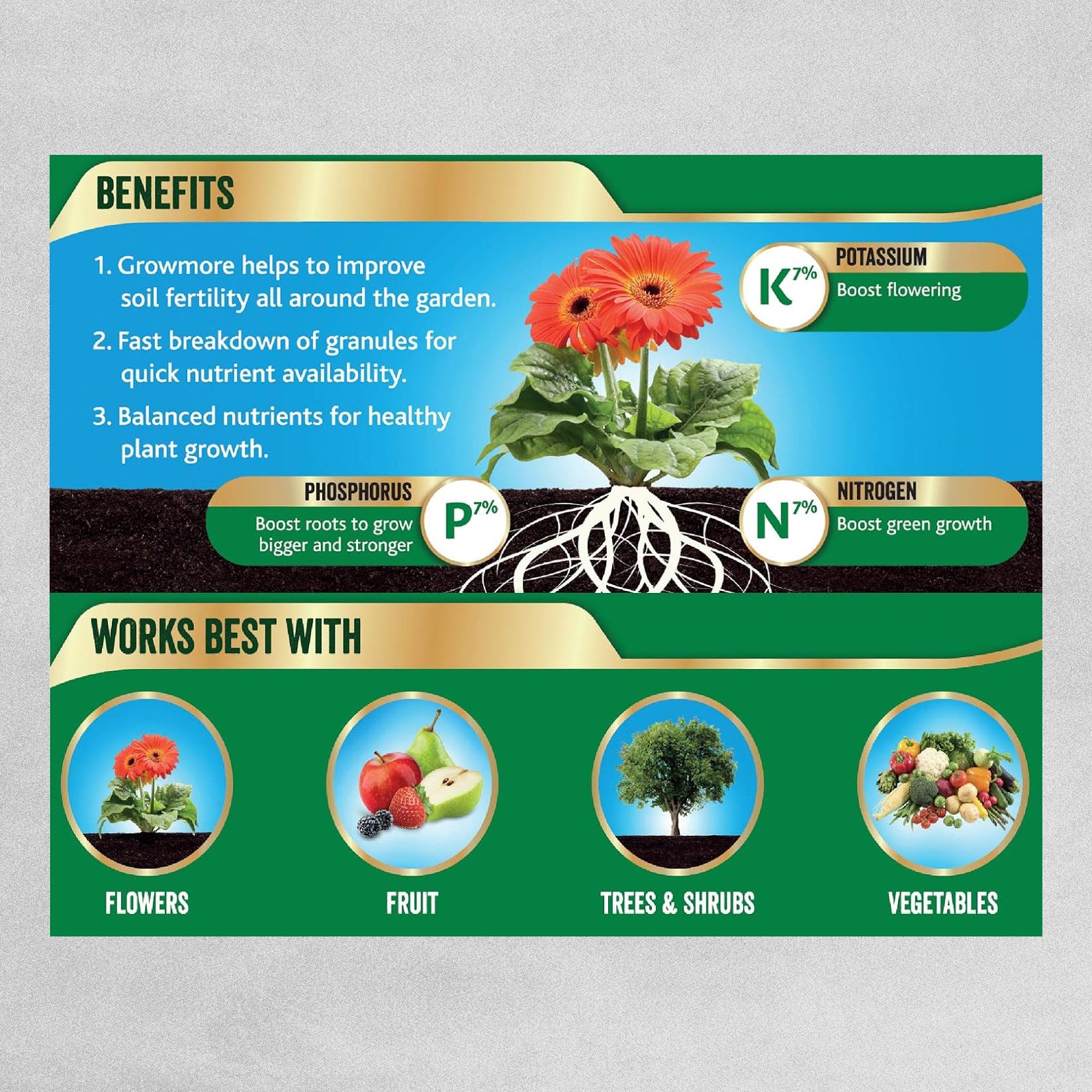 Westland Growmore Fertiliser - 1.5kg