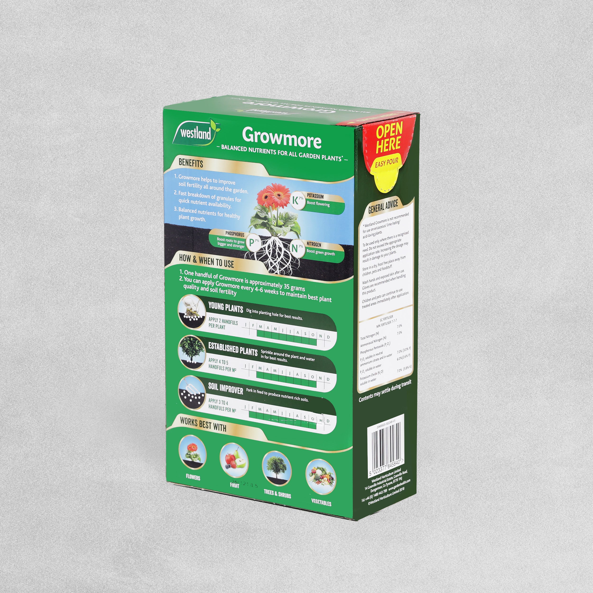 Westland Growmore Fertiliser - 1.5kg