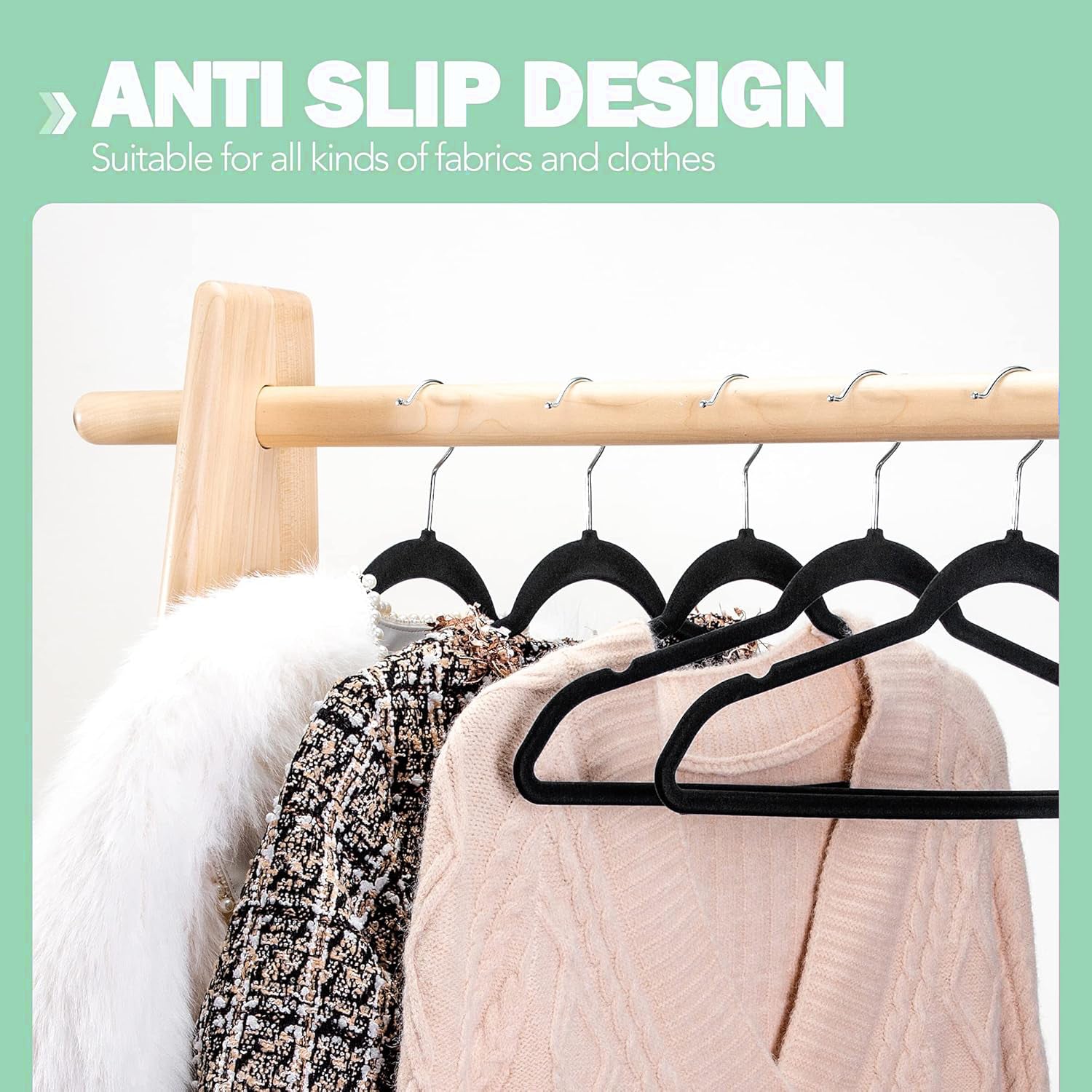 Velvet Hangers - Black - 25pcs