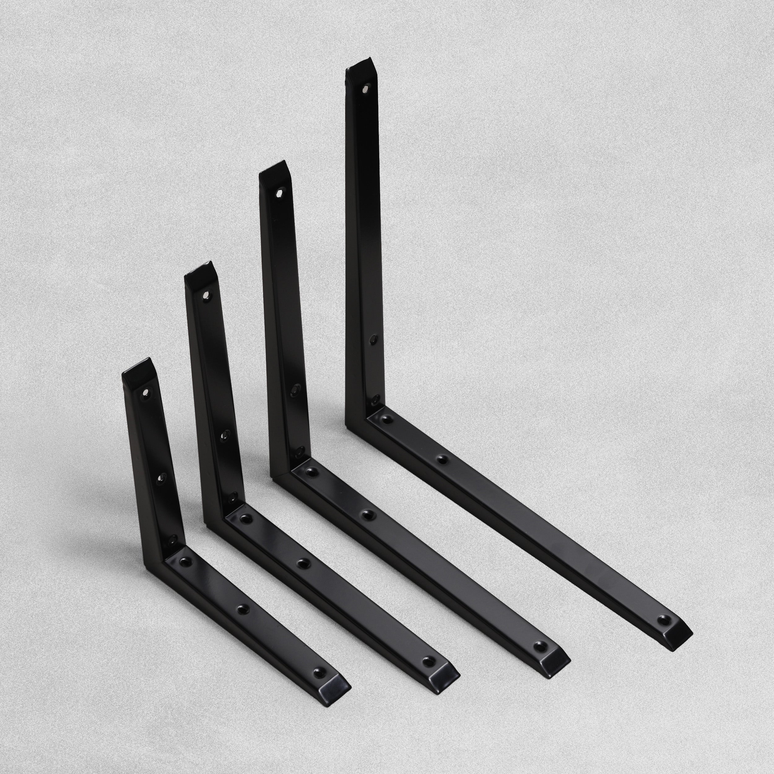 Prosolve Black Mitred Shelf Brackets - Various Sizes Available
