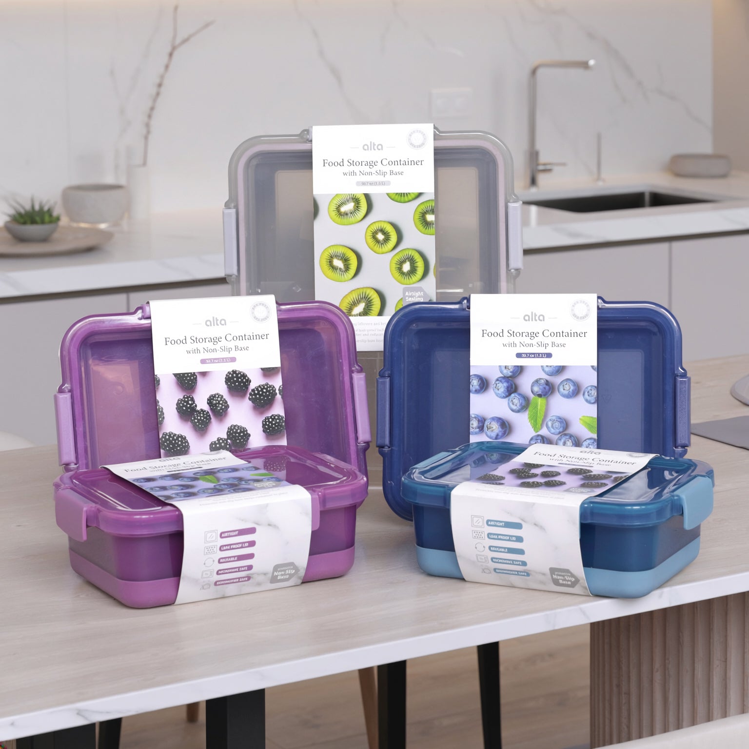 Alta Food Storage Containers non slip base - 2 sizes