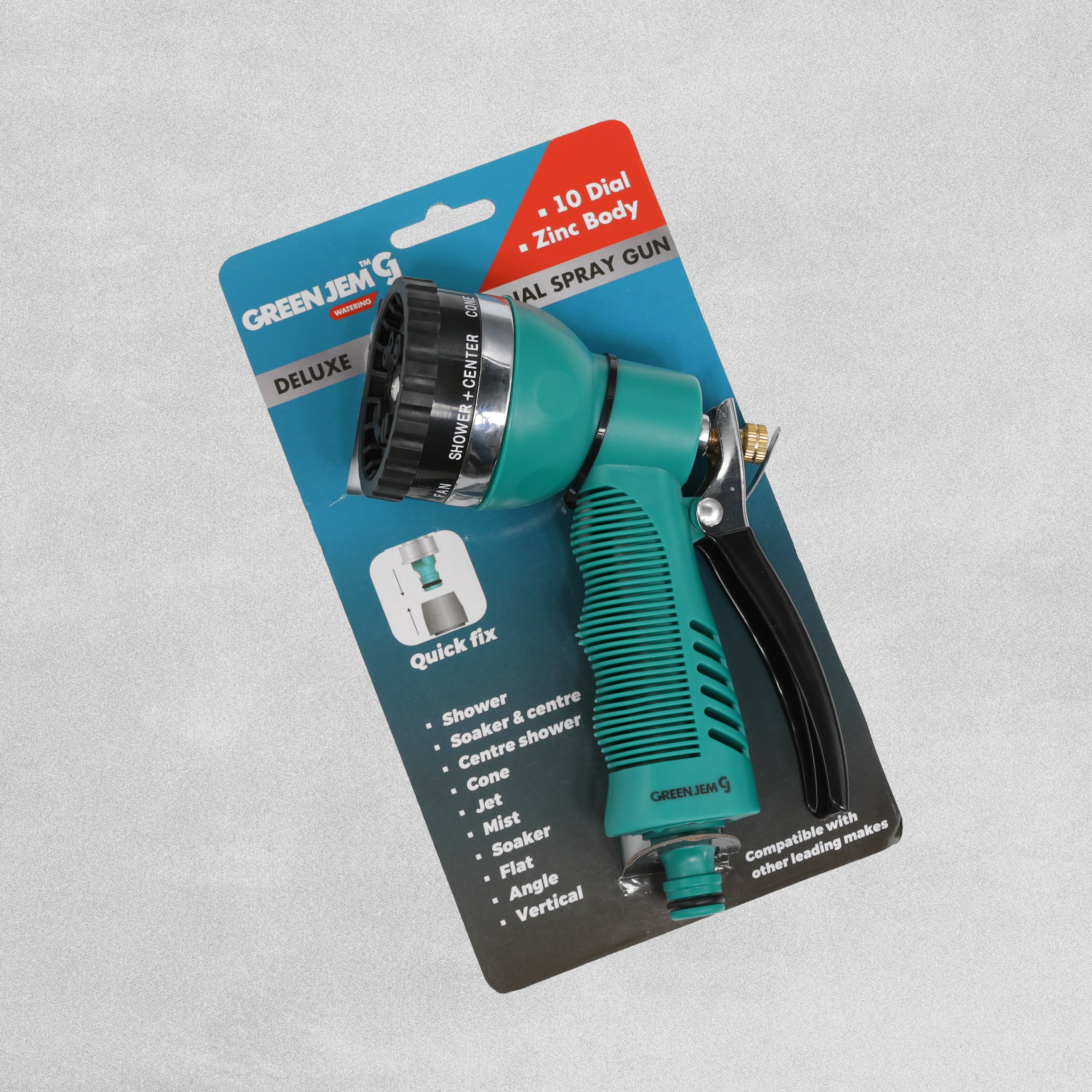 Green Jem Deluxe Zinc Spray Gun - 10 spray patterns