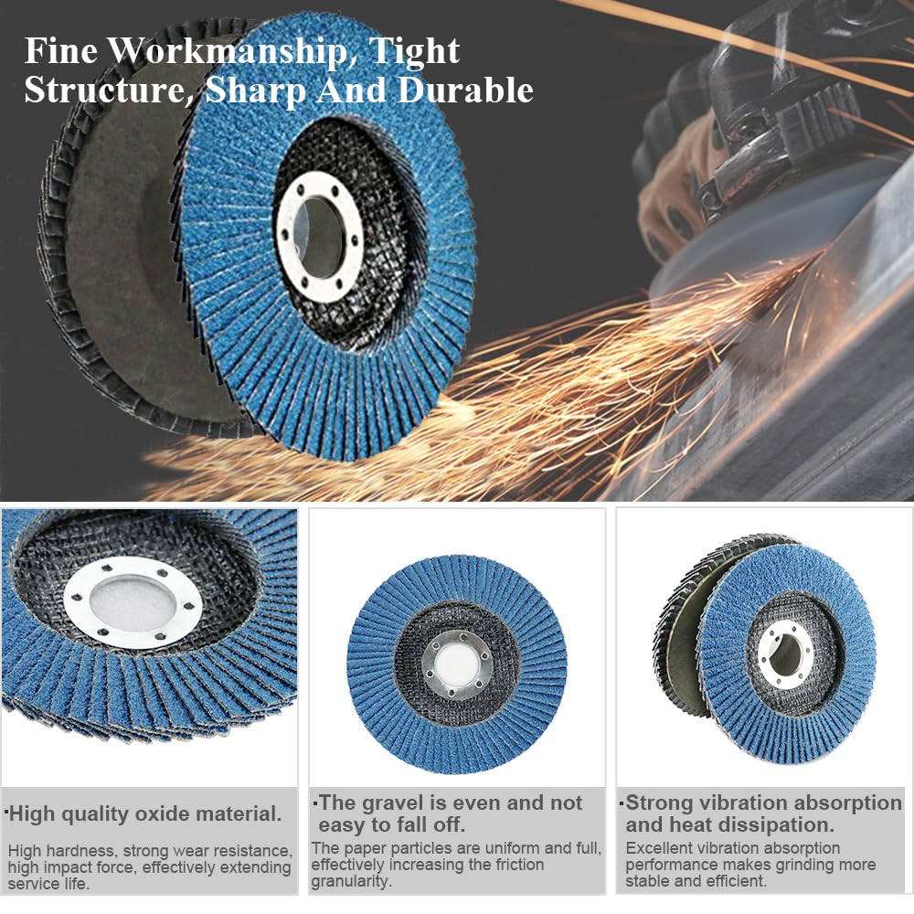Rolson Zirconia  Flap Disc  115 x 1 x 22.2mm - 36 Grit & 60 Grit