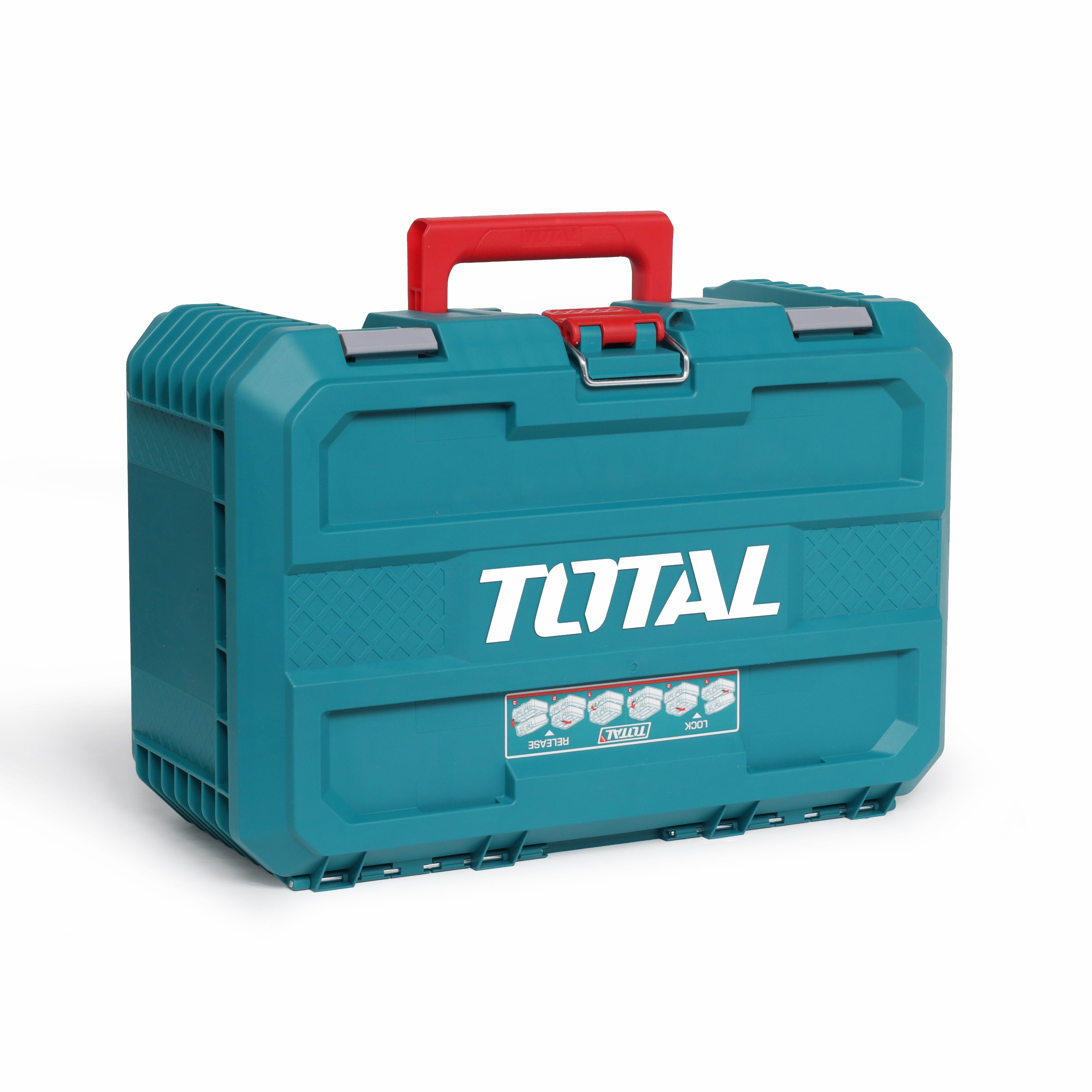 Total 19" Stackable Plastic Tool Box - 48cm x 32cm x 25cm - TPBXS103