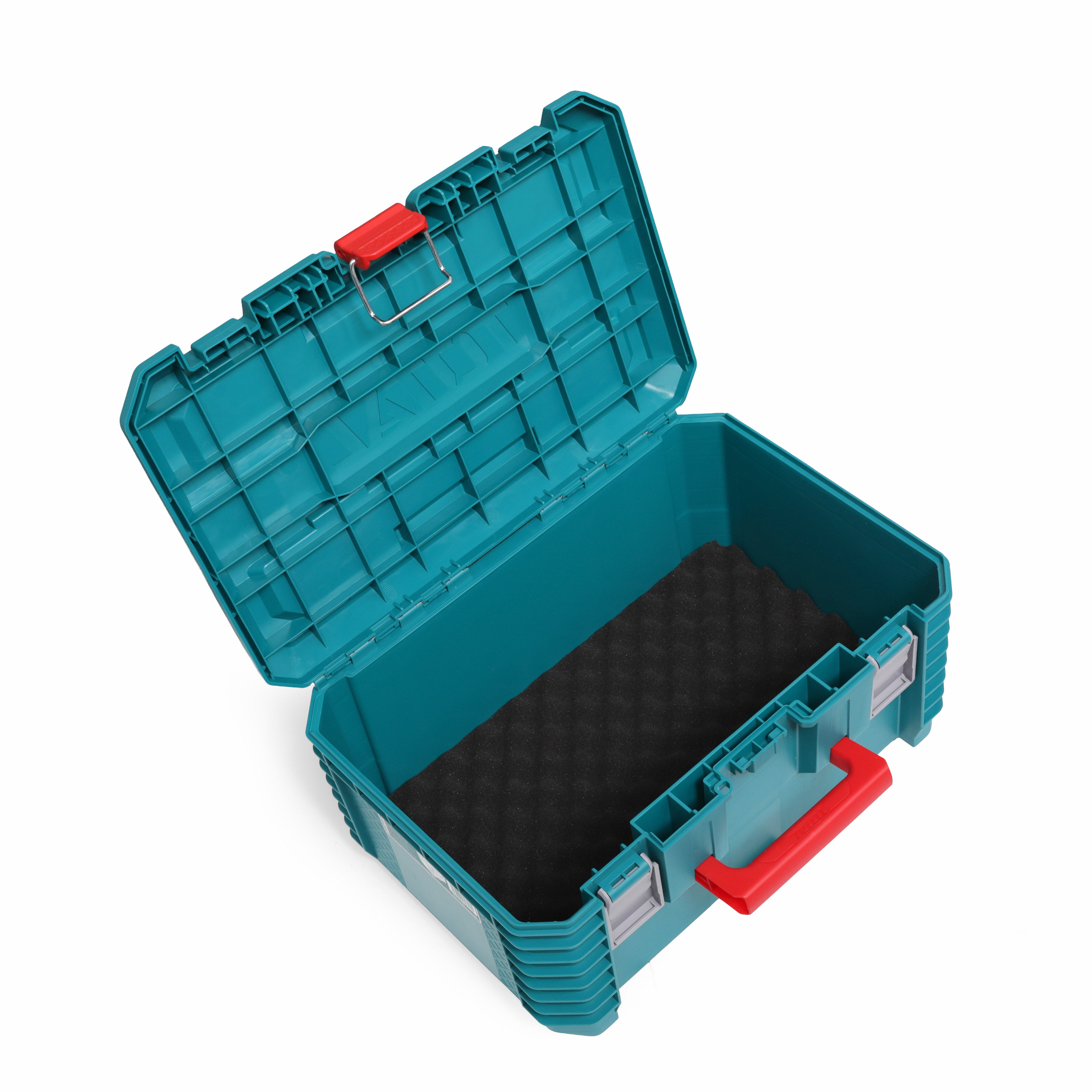 Total 19" Stackable Plastic Tool Box - 48cm x 32cm x 25cm - TPBXS103