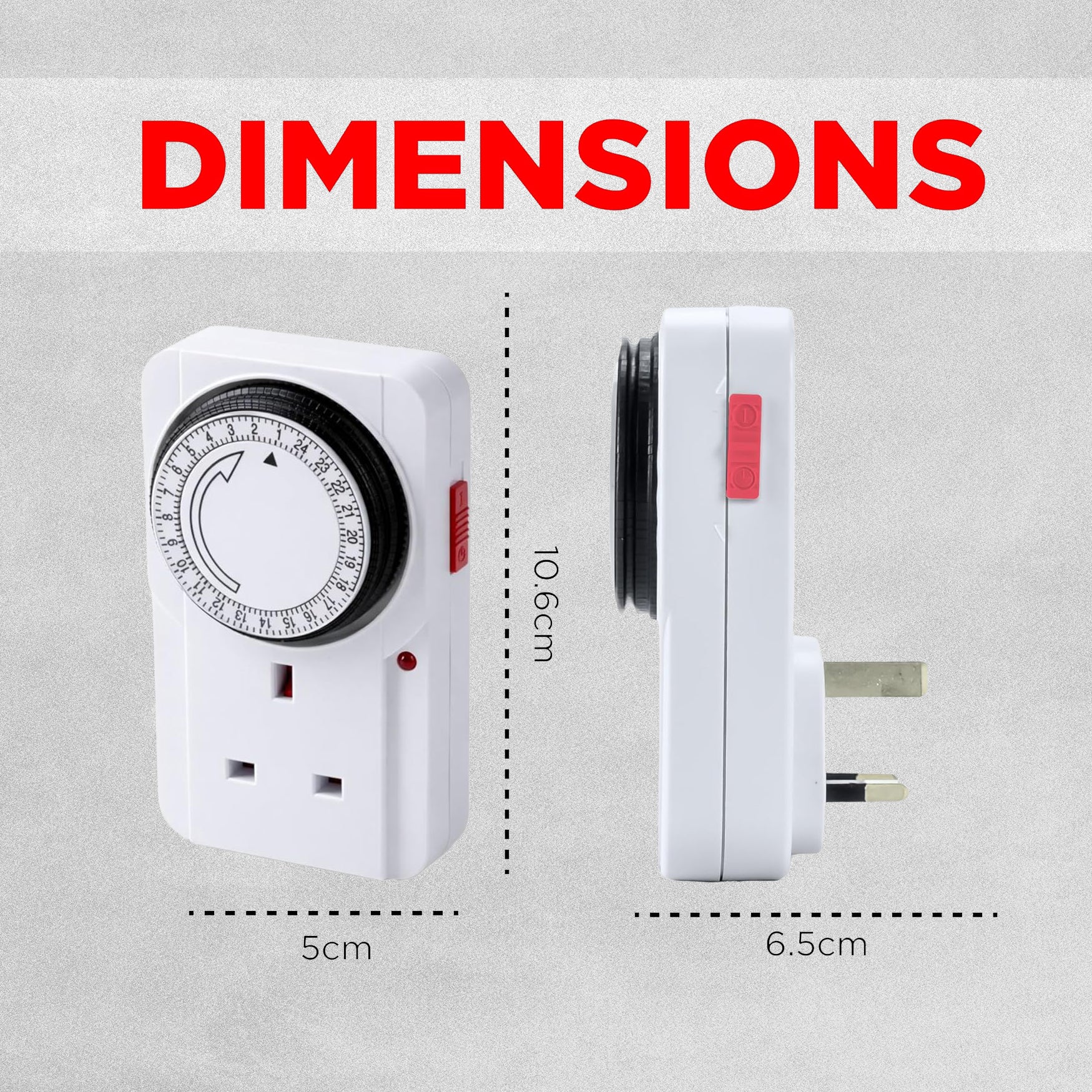 Status 24 Hour Plug-In Segment Timer Switch, White