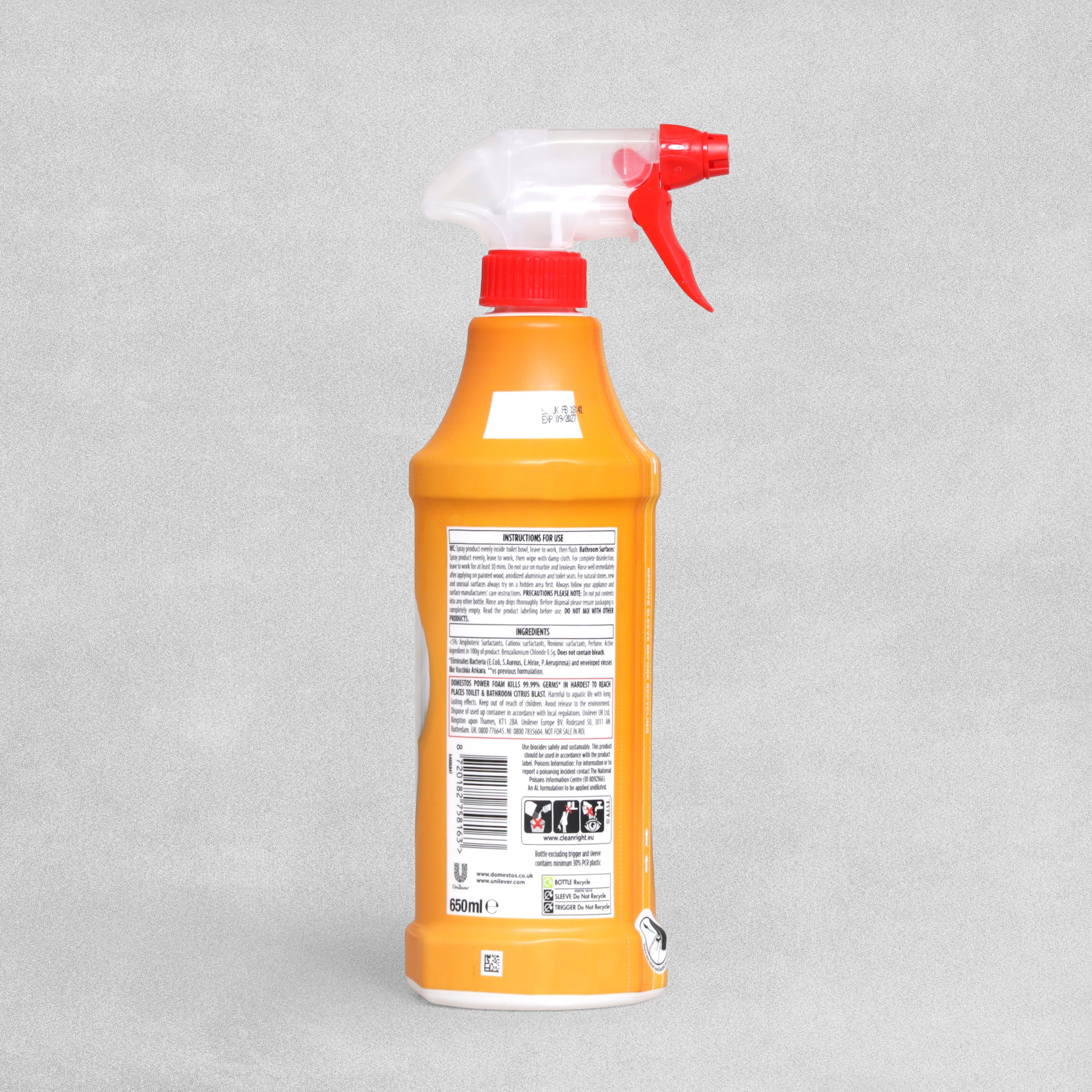 Domestos Power Foam Citrus Blast Toilet cleaner, 650g