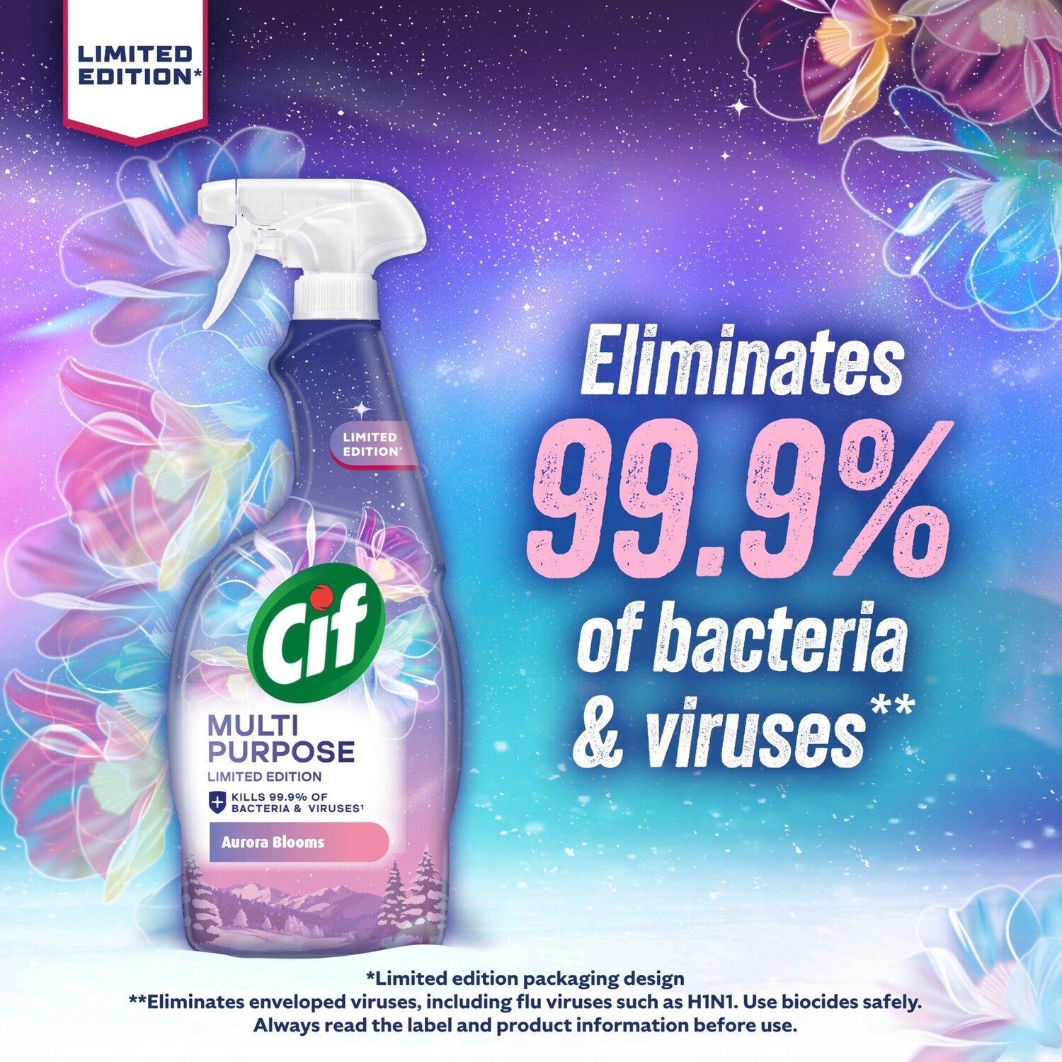 Cif Multi Purpose Cleaner Aurora Blooms 750ml