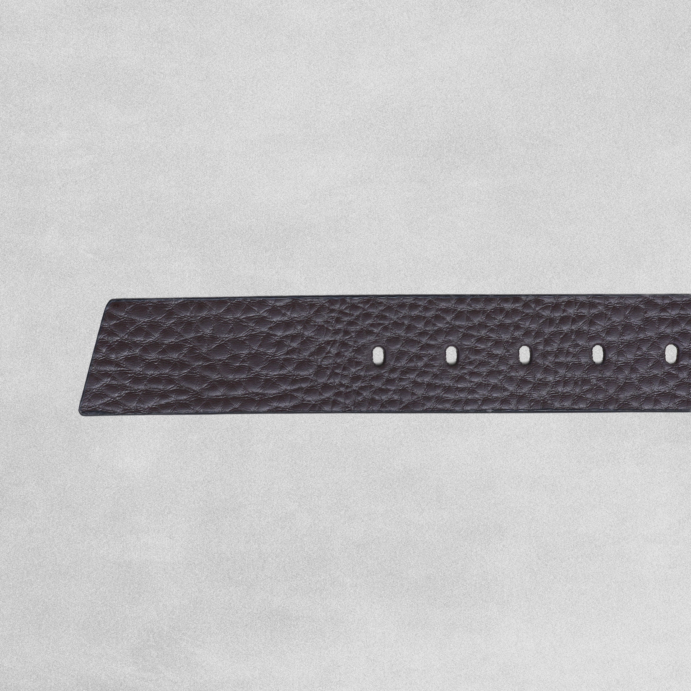 Tougerjoy Real Leather Mens Belt - Pebbled Textured Black