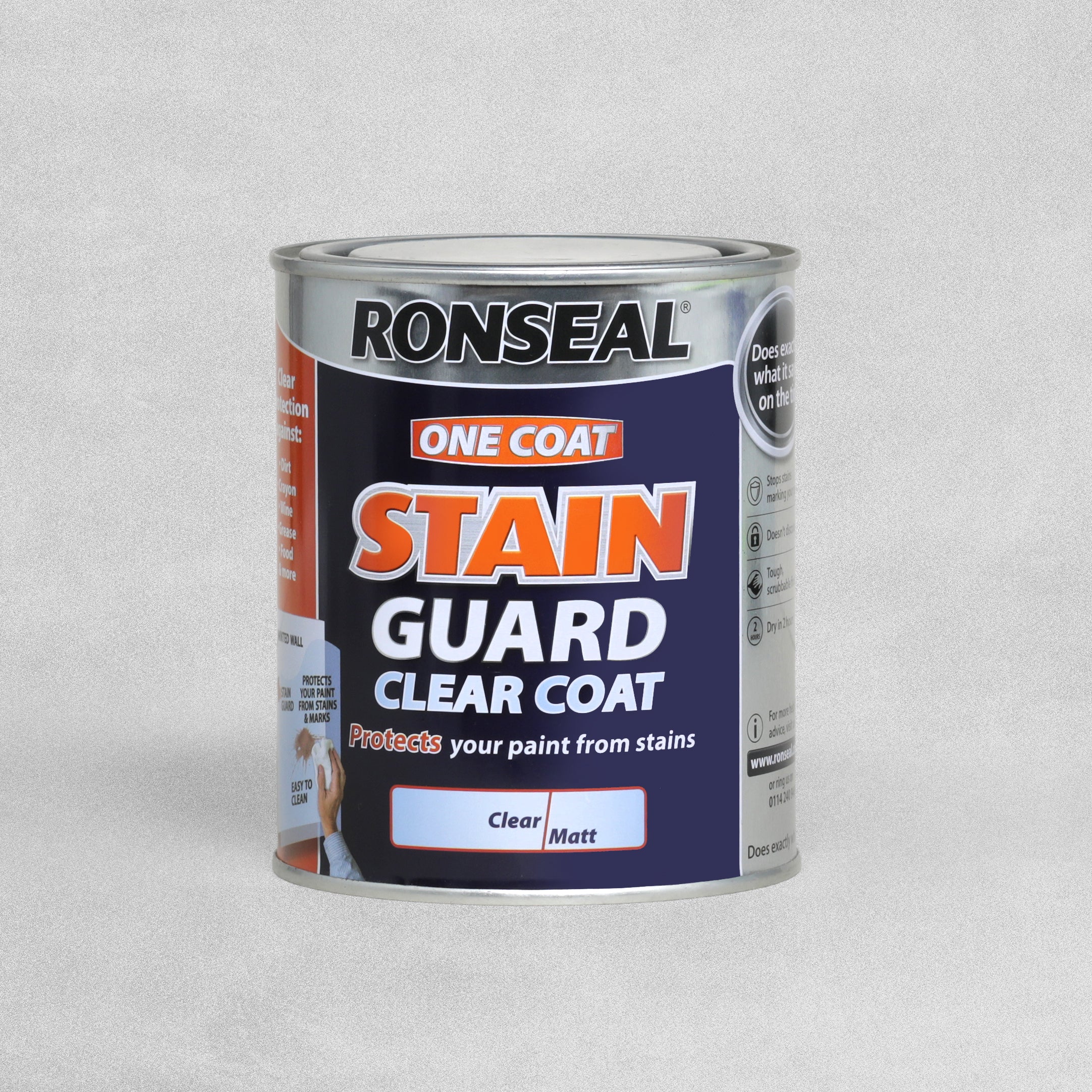 Ronseal One Coat Stain Guard Clear Coat - Clear Matt