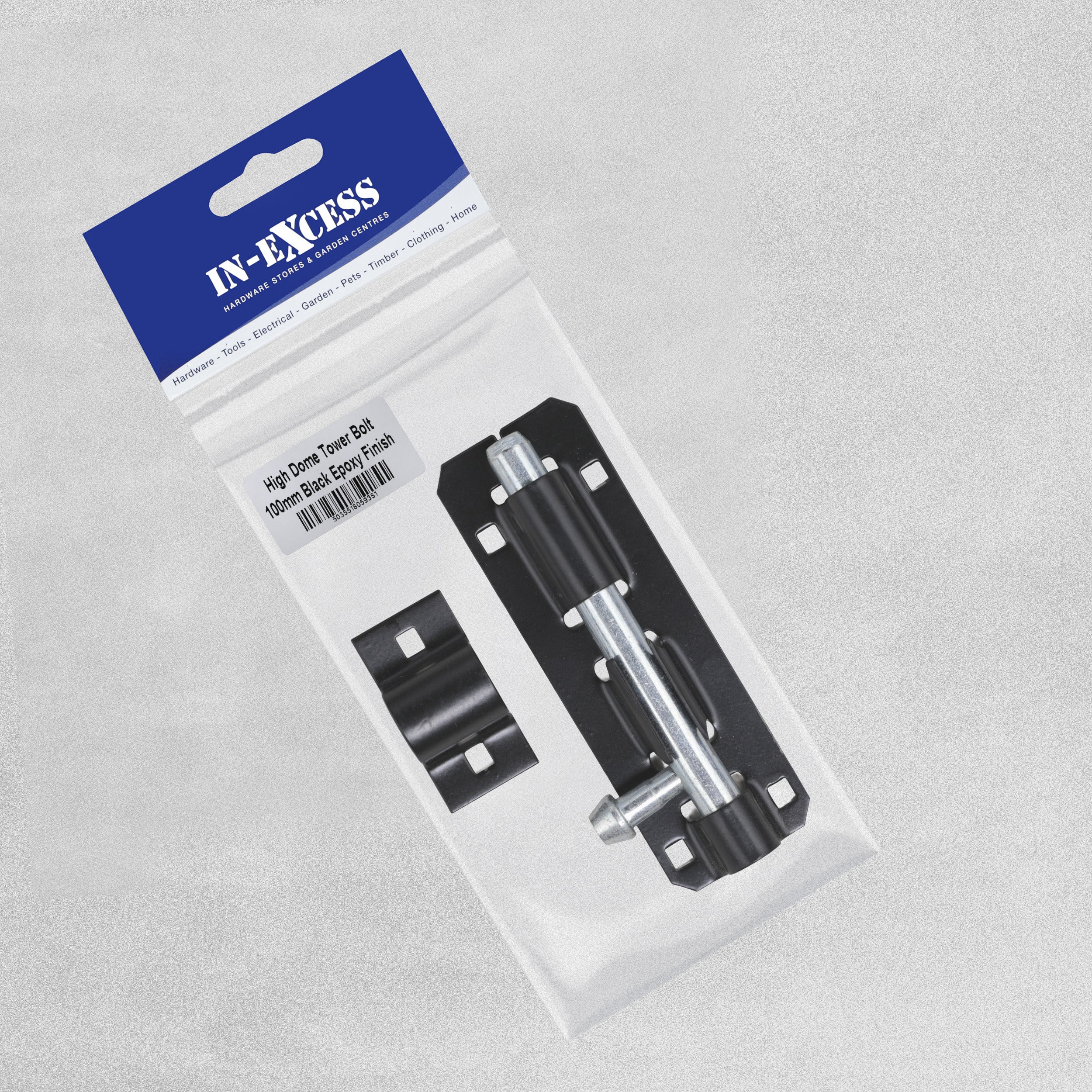 High Dome Tower Bolt 100mm Black Epoxy Finish