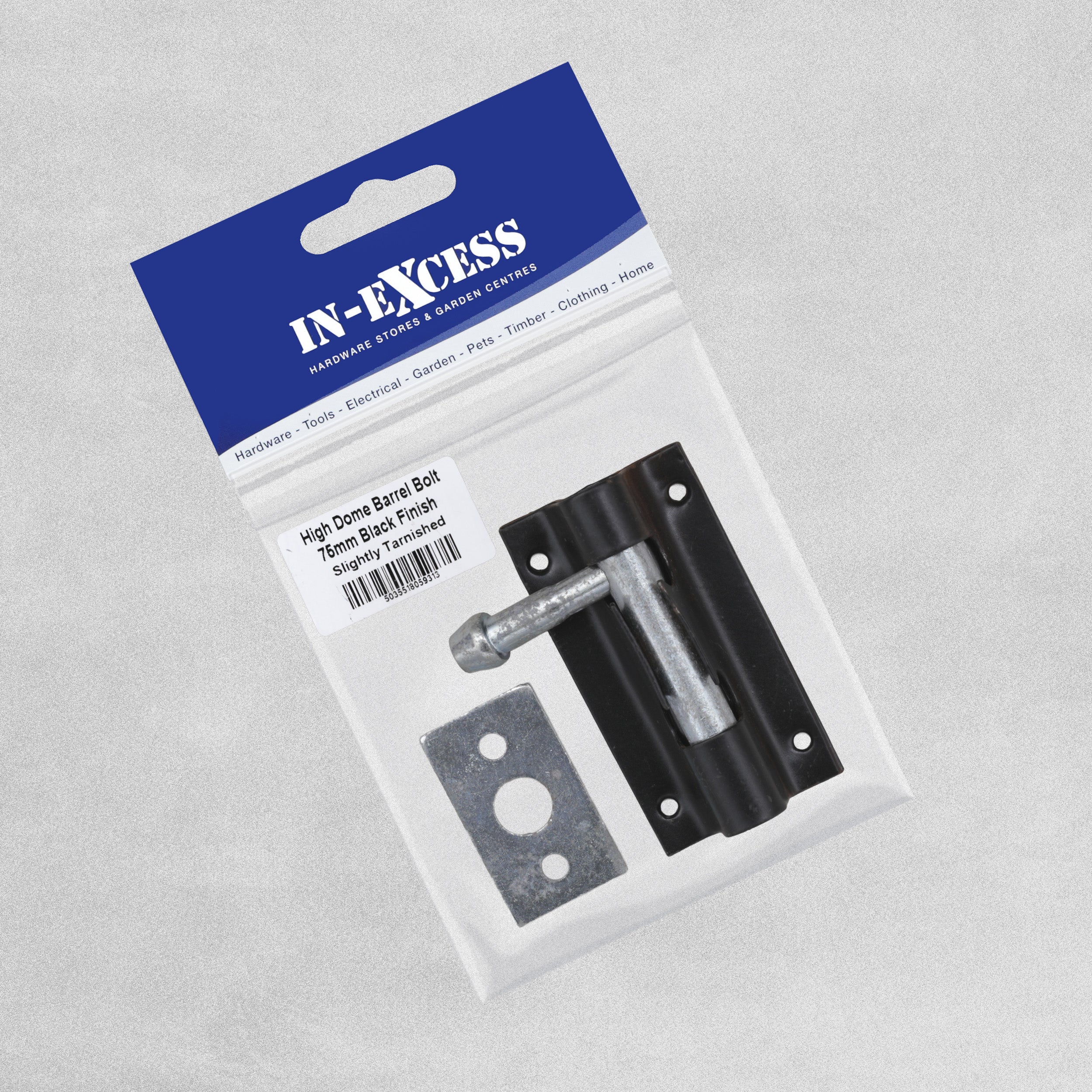 High Dome Tower Bolt 75mm Black  Finish (Slightly Tarnished)