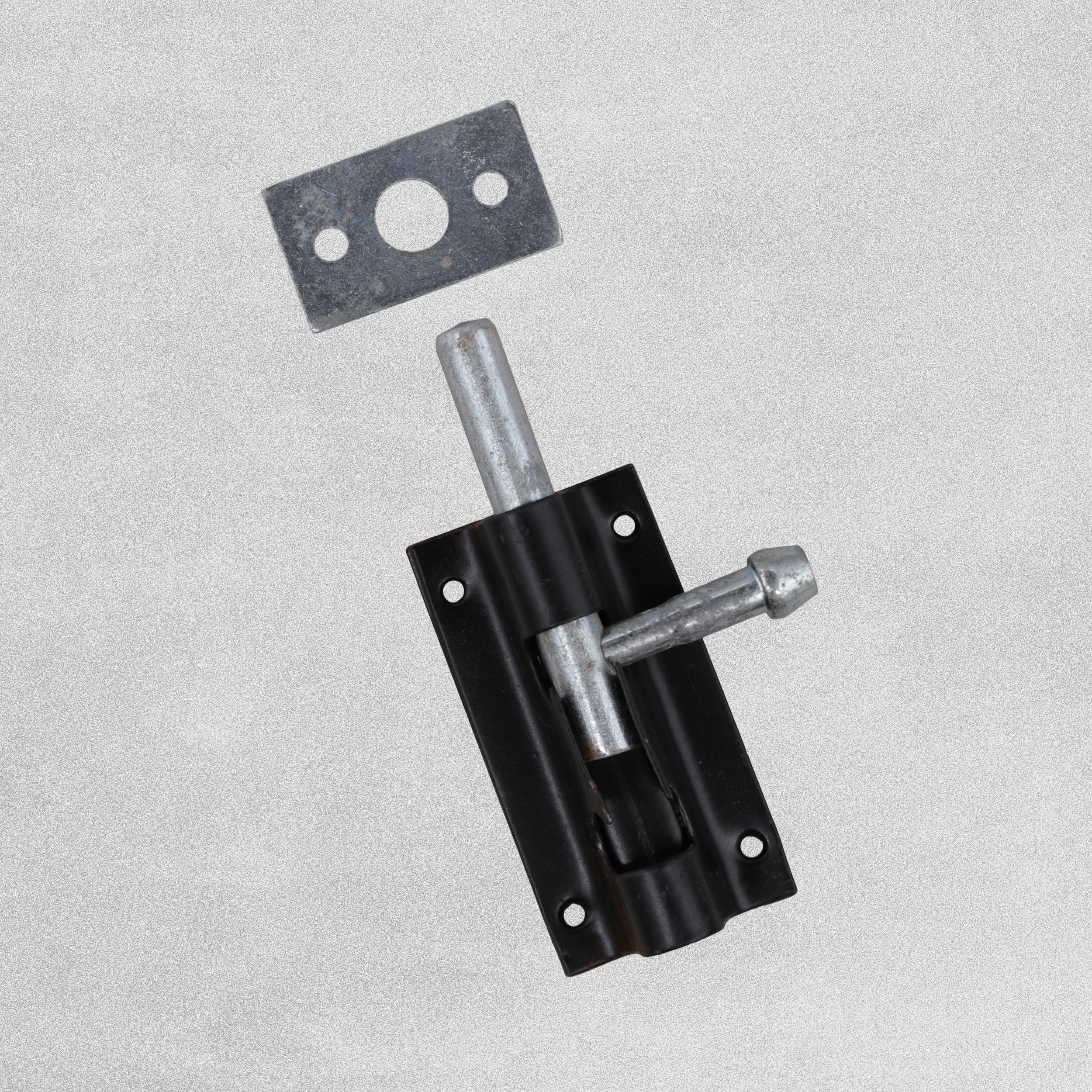High Dome Tower Bolt 75mm Black  Finish (Slightly Tarnished)