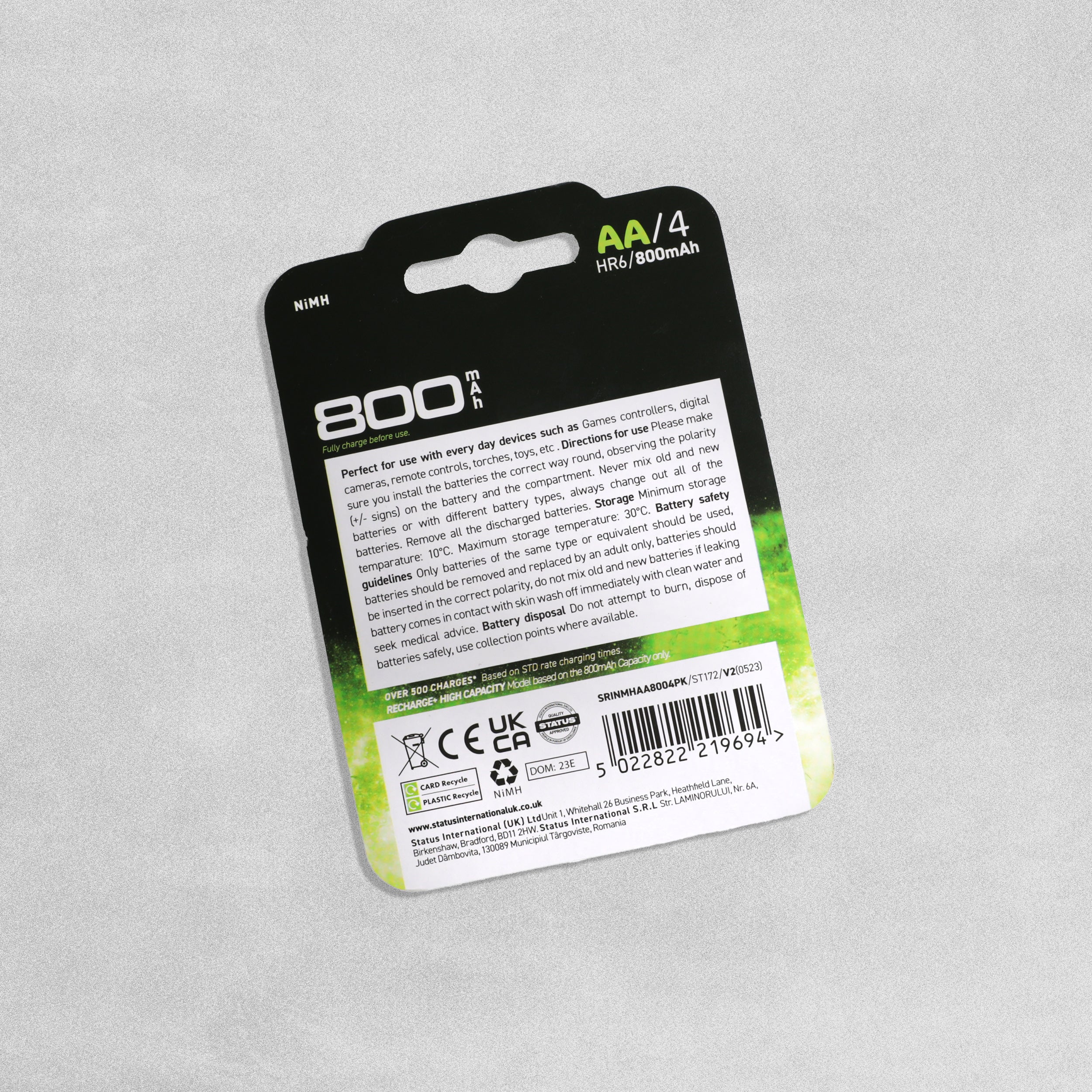 Status Recharge+ Ultra AA Batteries - 4pcs