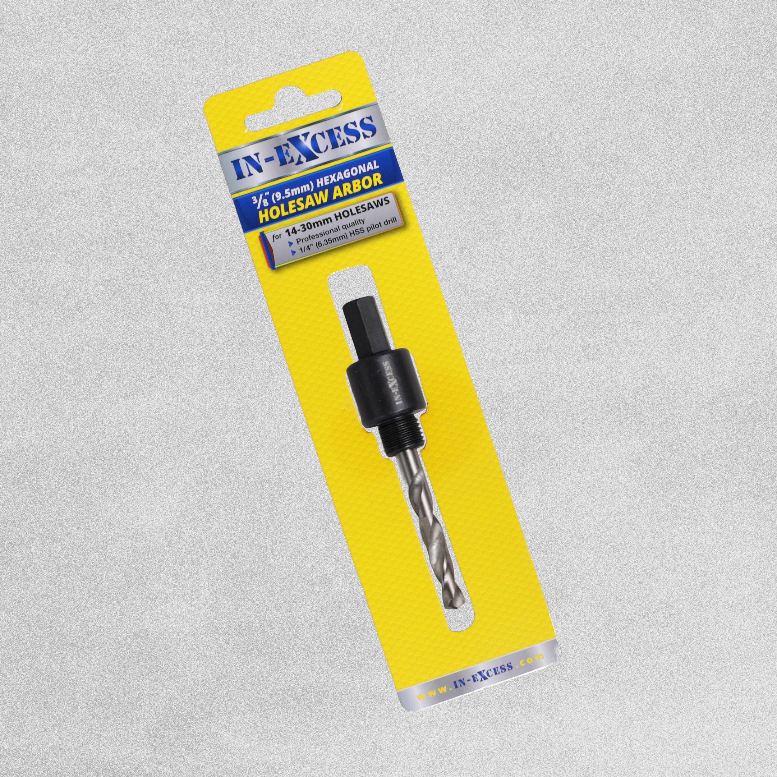 In-Excess Hexagonal Holesaw Arbor With HSS Pilot Drill Bitt - 9.5mm (3/8")