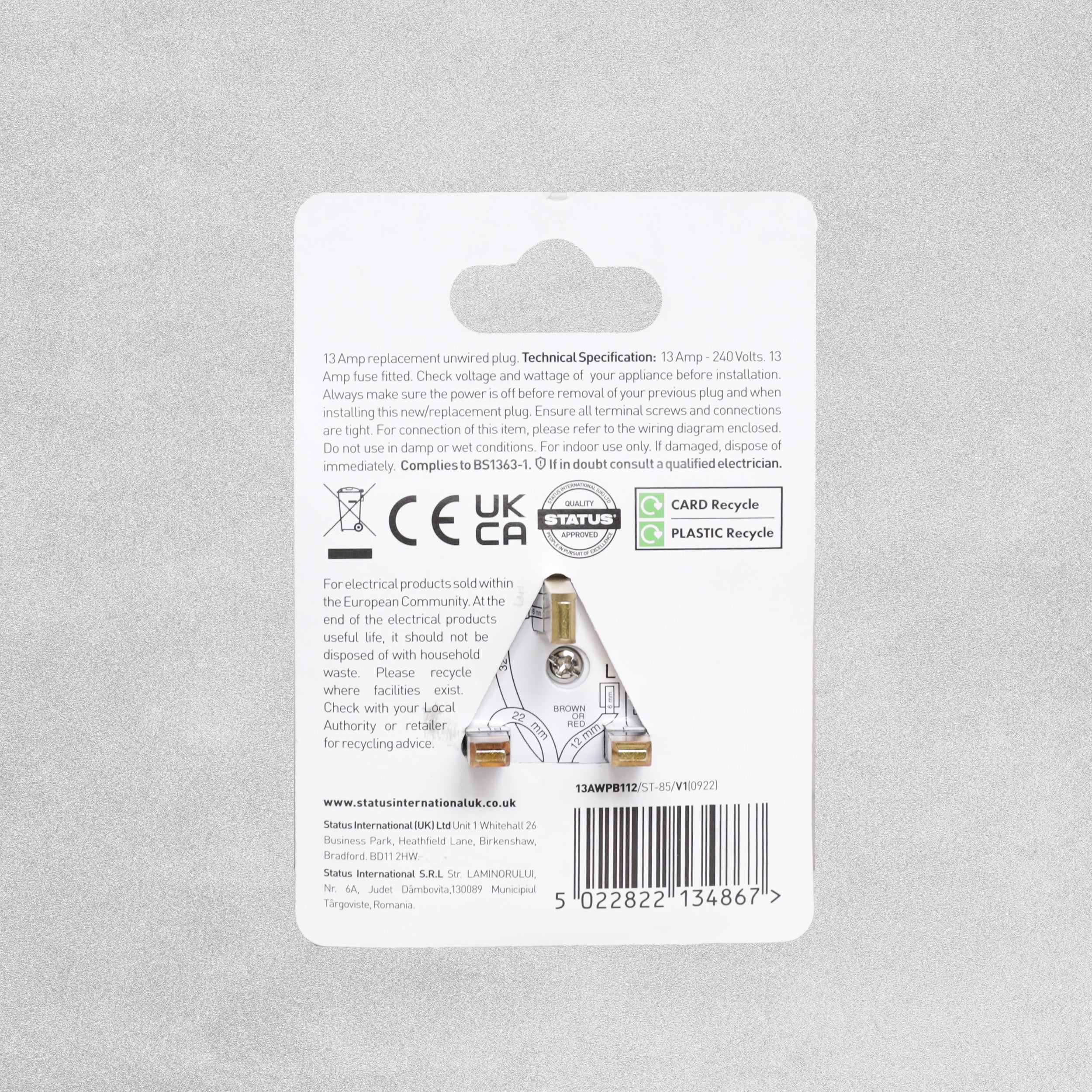 Status 13amp Plug