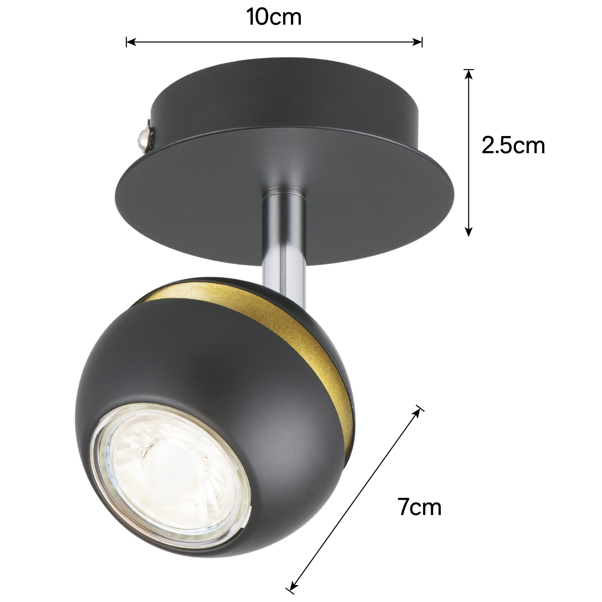 Verve Design LED Black & Gold Spotlight - Austin