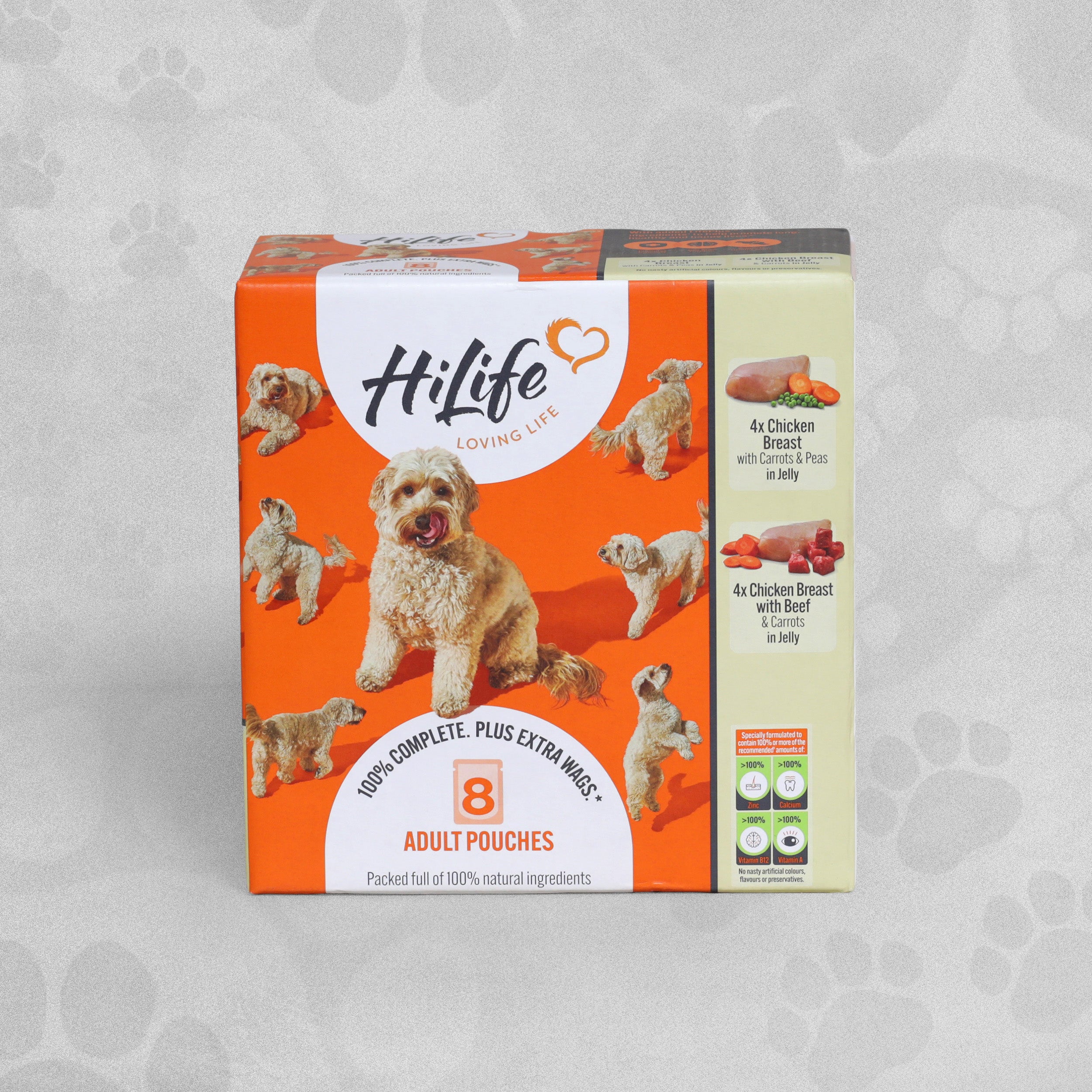 HiLife Adult Dog Food Pouches - 8pcs