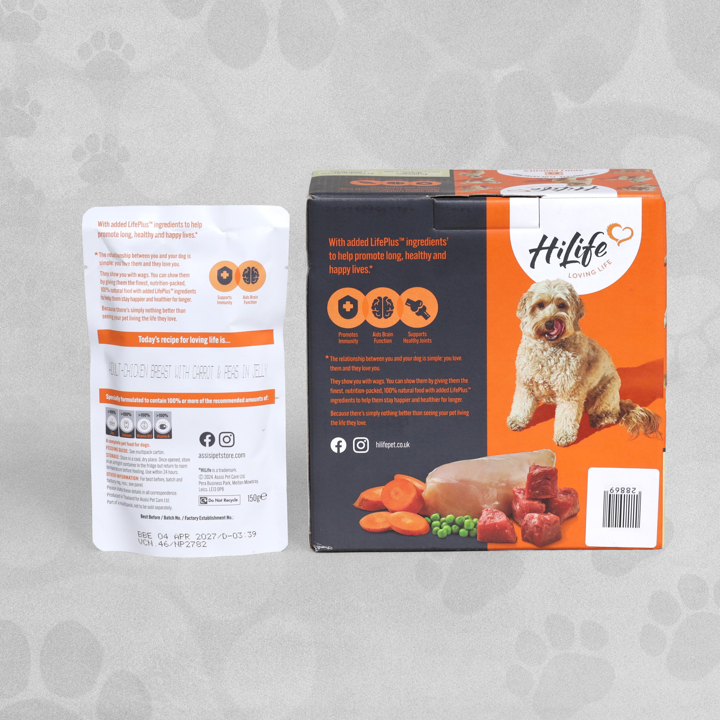 HiLife Adult Dog Food Pouches - 8pcs