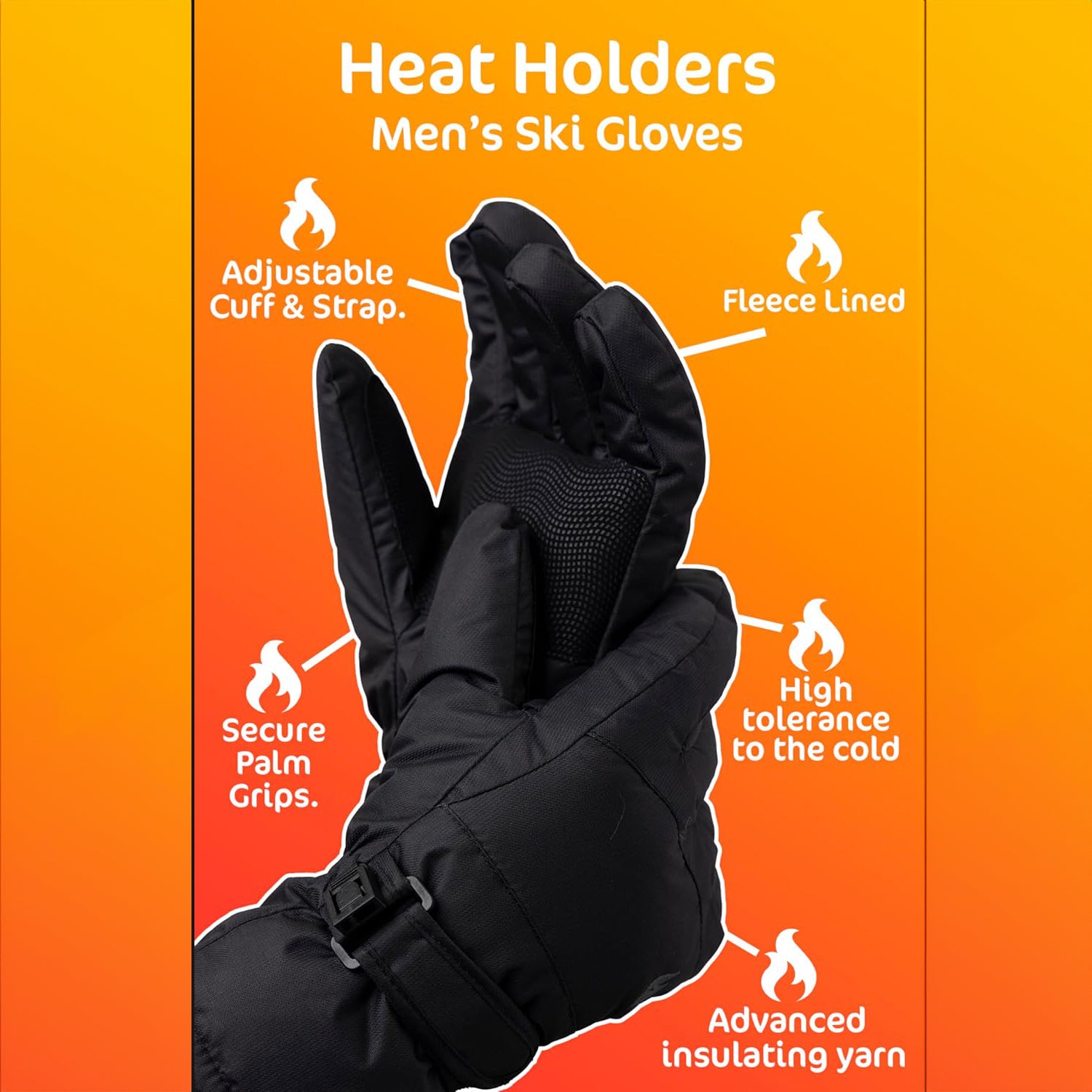 Mens Performance Ski Gloves