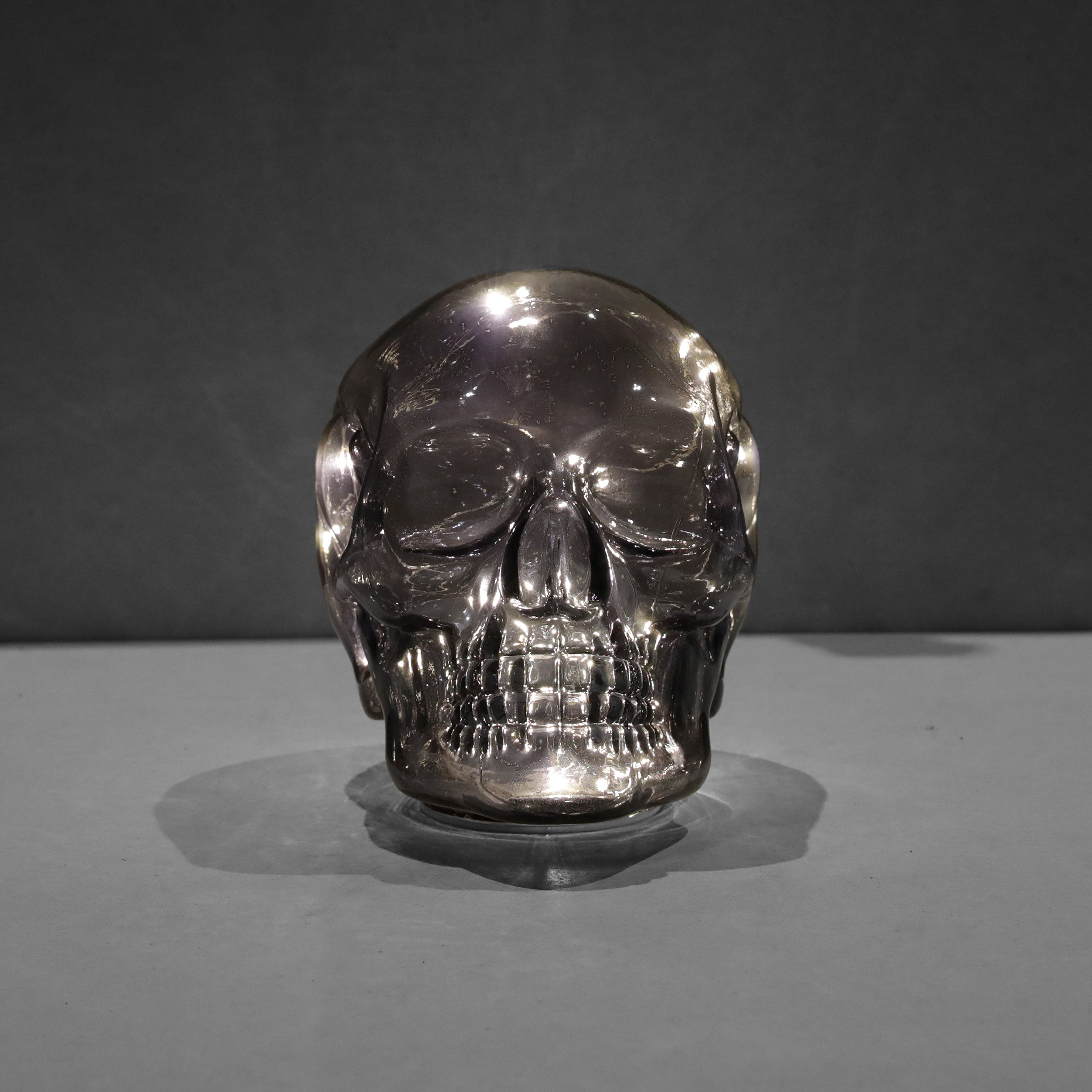 David Fischhoff LED Glass Decorative Skull - Various Colours
