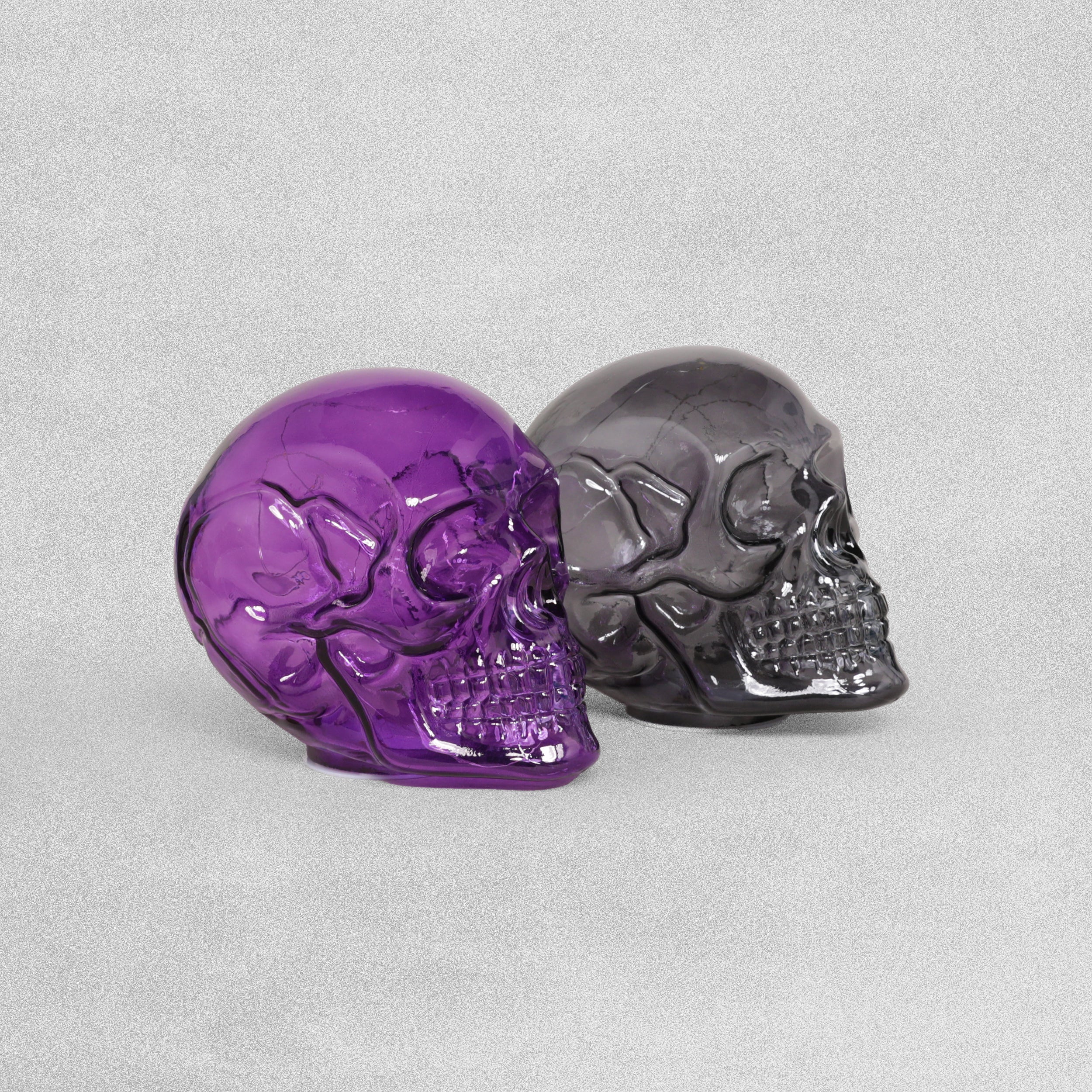 David Fischhoff LED Glass Decorative Skull - Various Colours